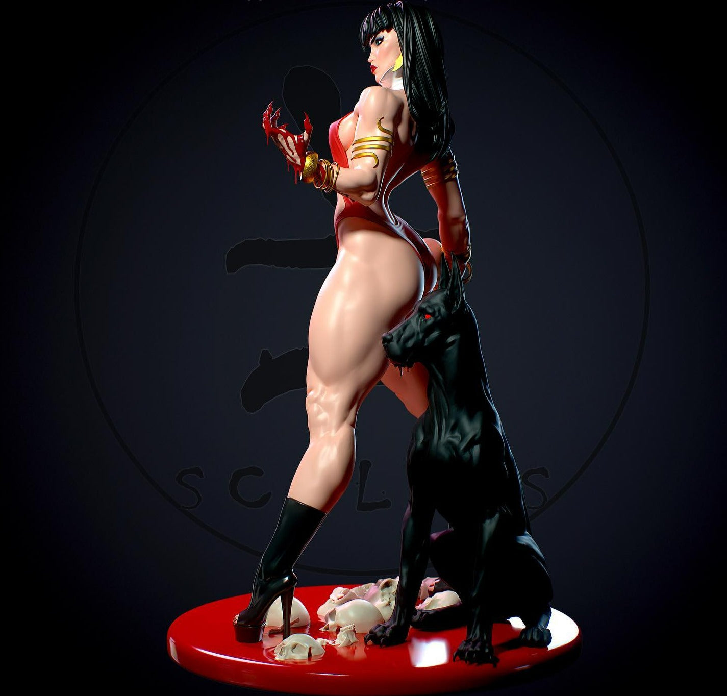 1410 Vampirella Special Edition - STL 3D Print Files - 3D Printed Garage Kit ガレージキット Resin Model Scale Figure フィギュア
