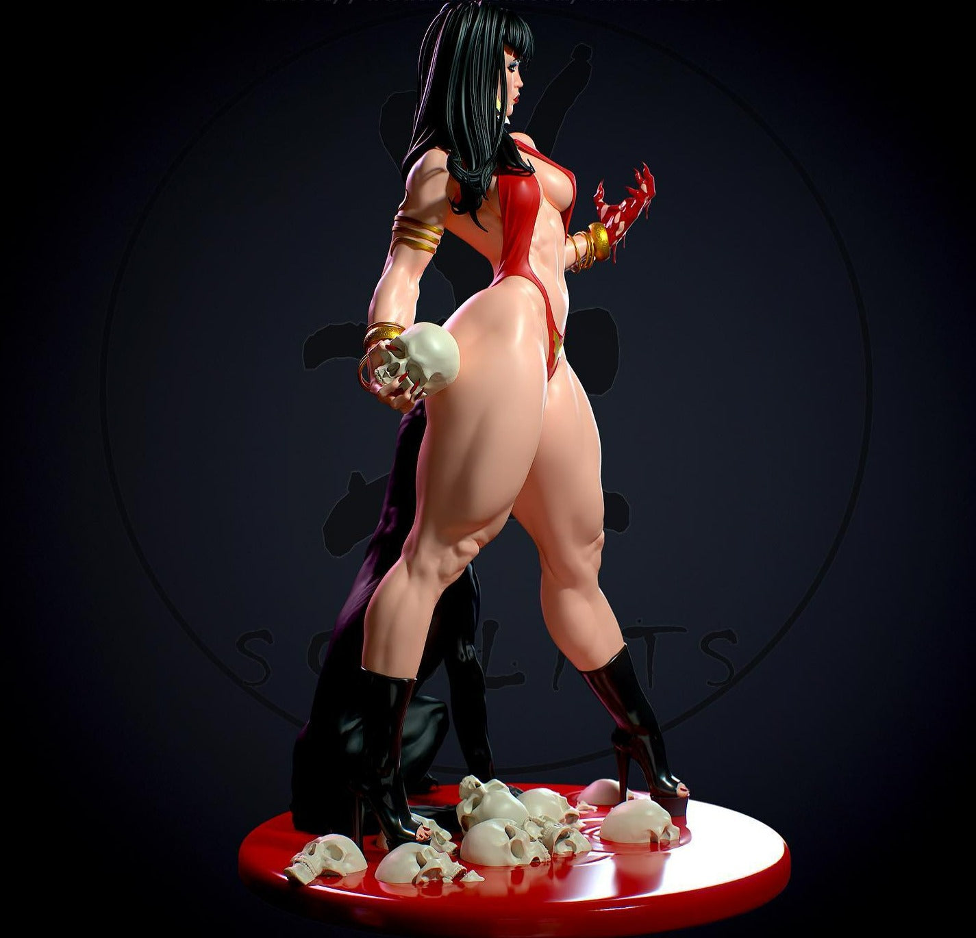 1410 Vampirella Special Edition - STL 3D Print Files - 3D Printed Garage Kit ガレージキット Resin Model Scale Figure フィギュア