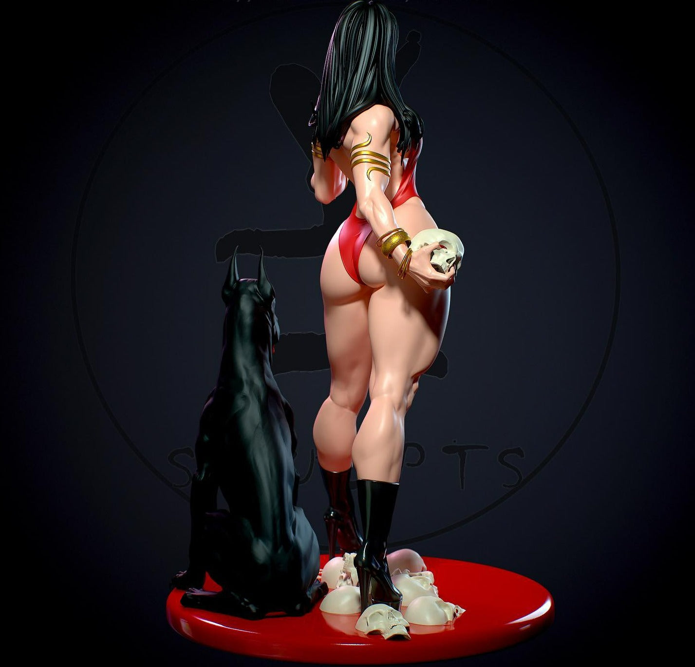 1410 Vampirella Special Edition - STL 3D Print Files - 3D Printed Garage Kit ガレージキット Resin Model Scale Figure フィギュア