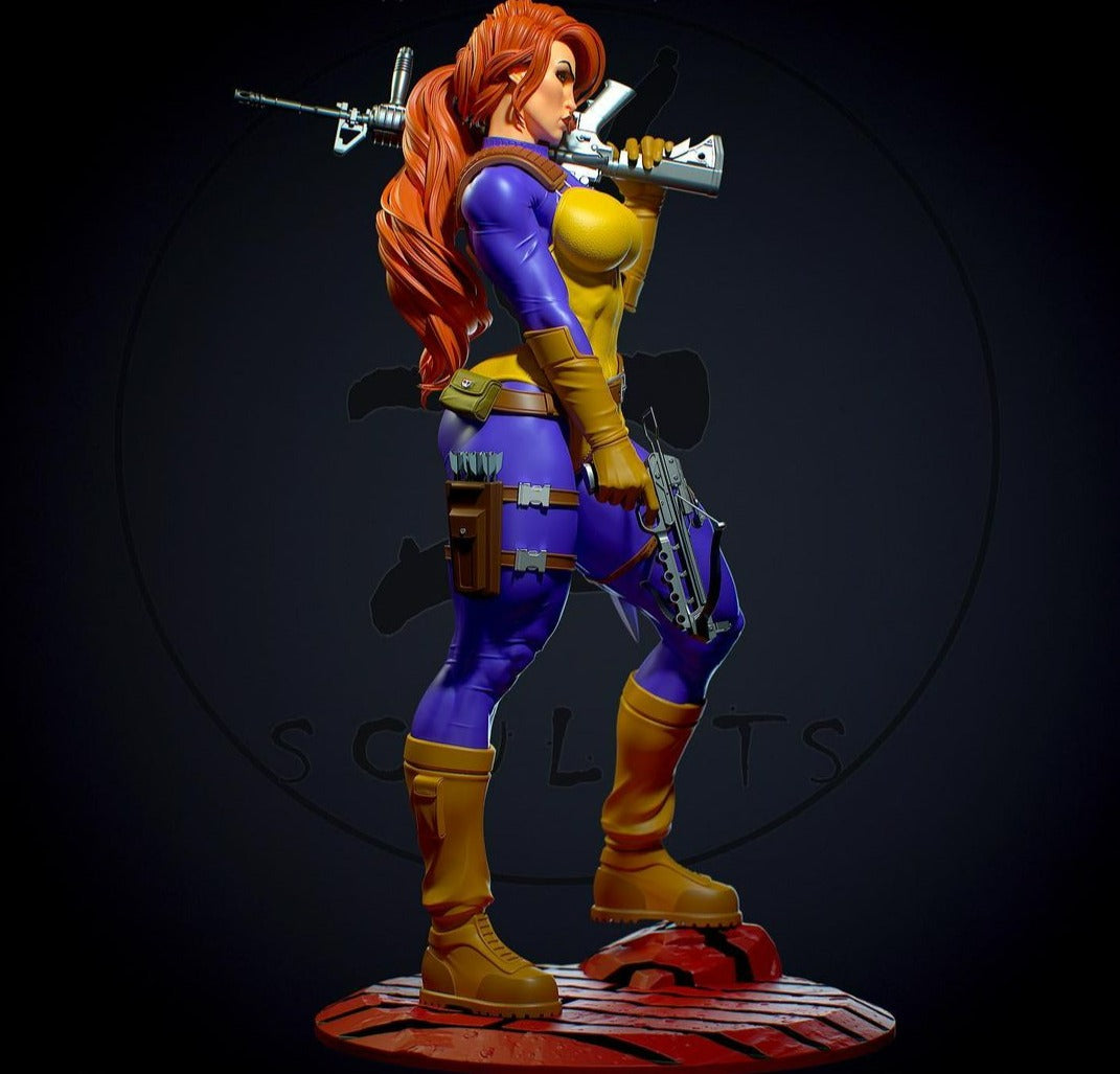 Scarlett Special Edition - G.I. Joe - STL 3D Print Files - 3D Printed Garage Kit ガレージキット Resin Model Scale Figure フィギュア
