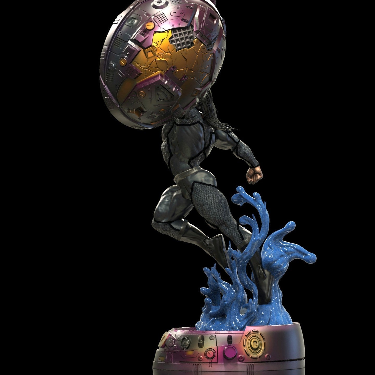 Superman Black Suit - DC Comics - STL 3D Print Files - 3D Printed Garage Kit ガレージキット Resin Model Scale Figure フィギュア