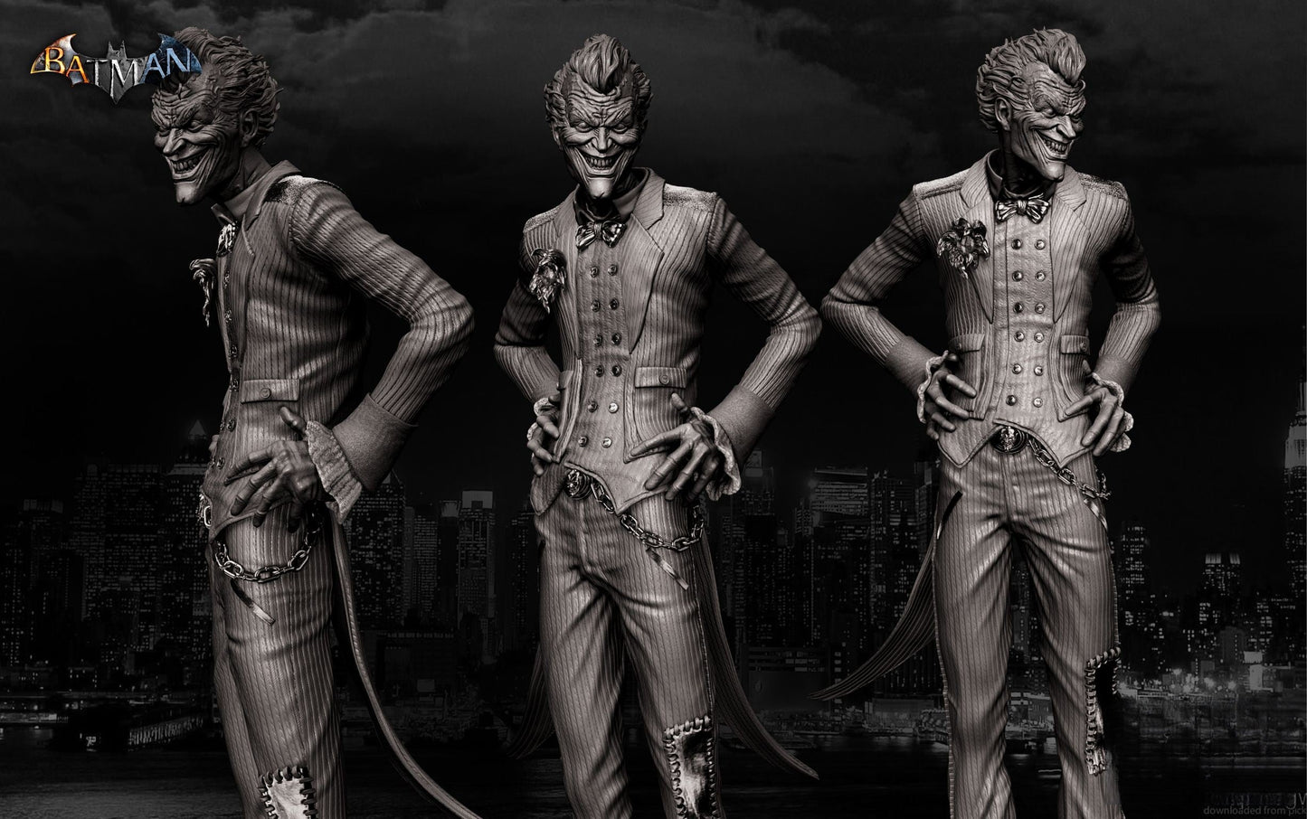 The Joker - Batman - Arkham Knight - STL 3D Print Files - 3D Printed Garage Kit ガレージキット Resin Model Scale Figure フィギュア
