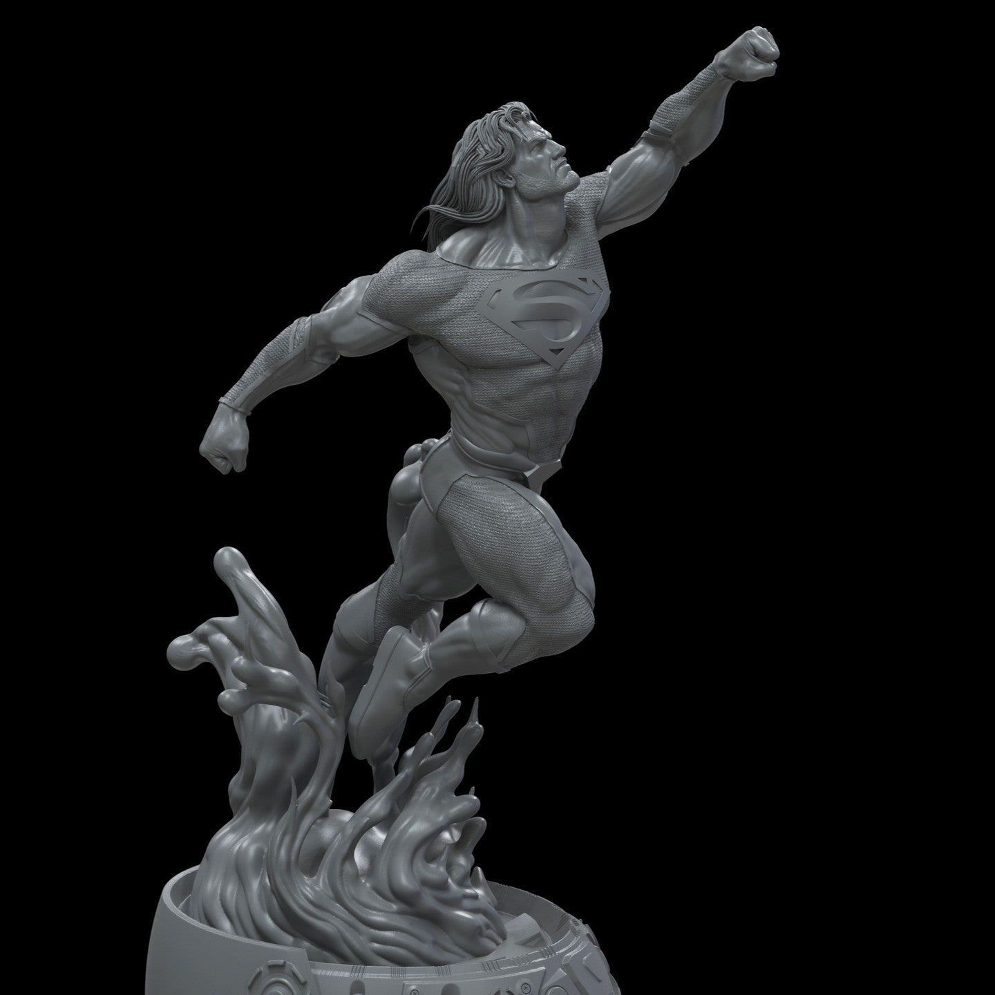 Superman Black Suit - DC Comics - STL 3D Print Files - 3D Printed Garage Kit ガレージキット Resin Model Scale Figure フィギュア