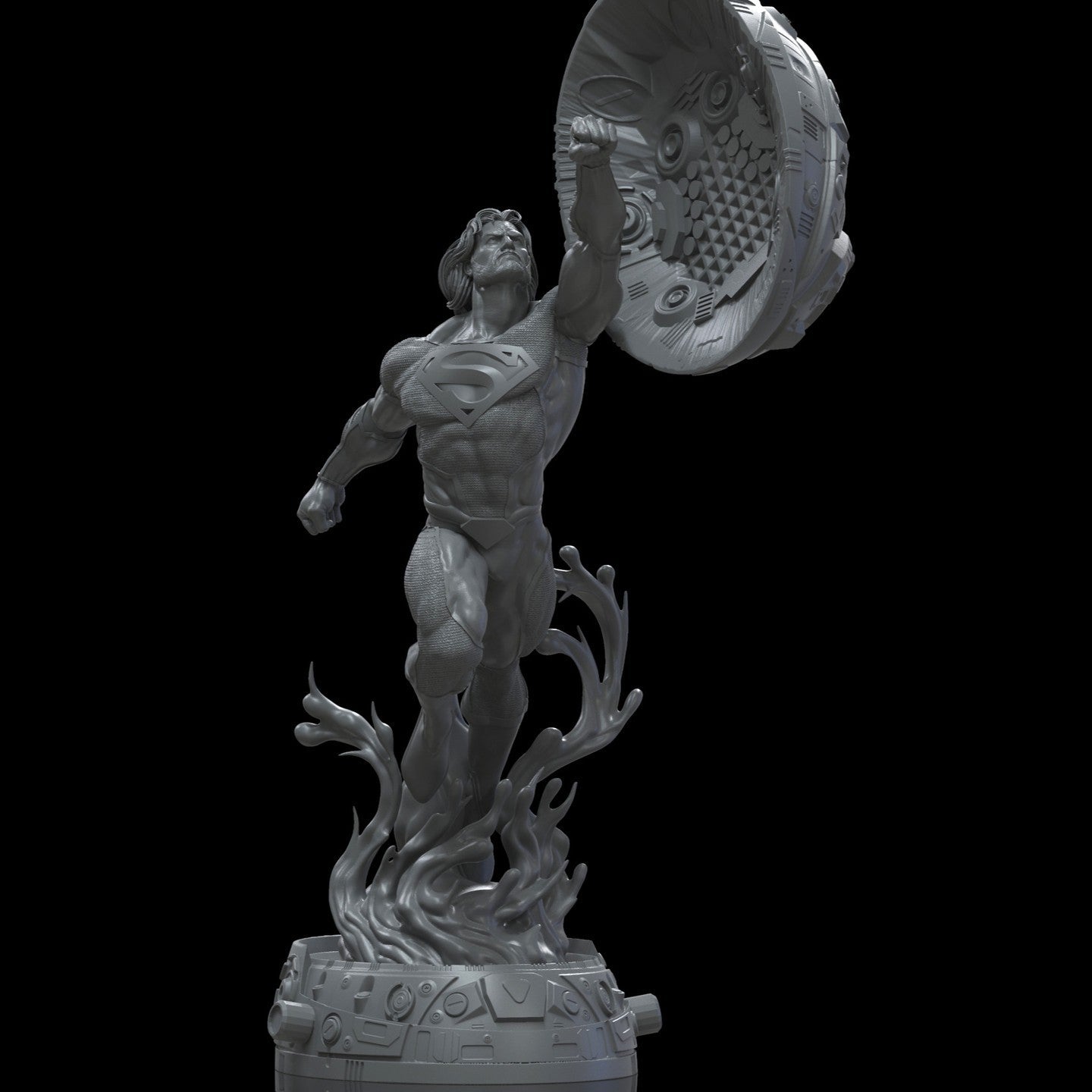 Superman Black Suit - DC Comics - STL 3D Print Files - 3D Printed Garage Kit ガレージキット Resin Model Scale Figure フィギュア