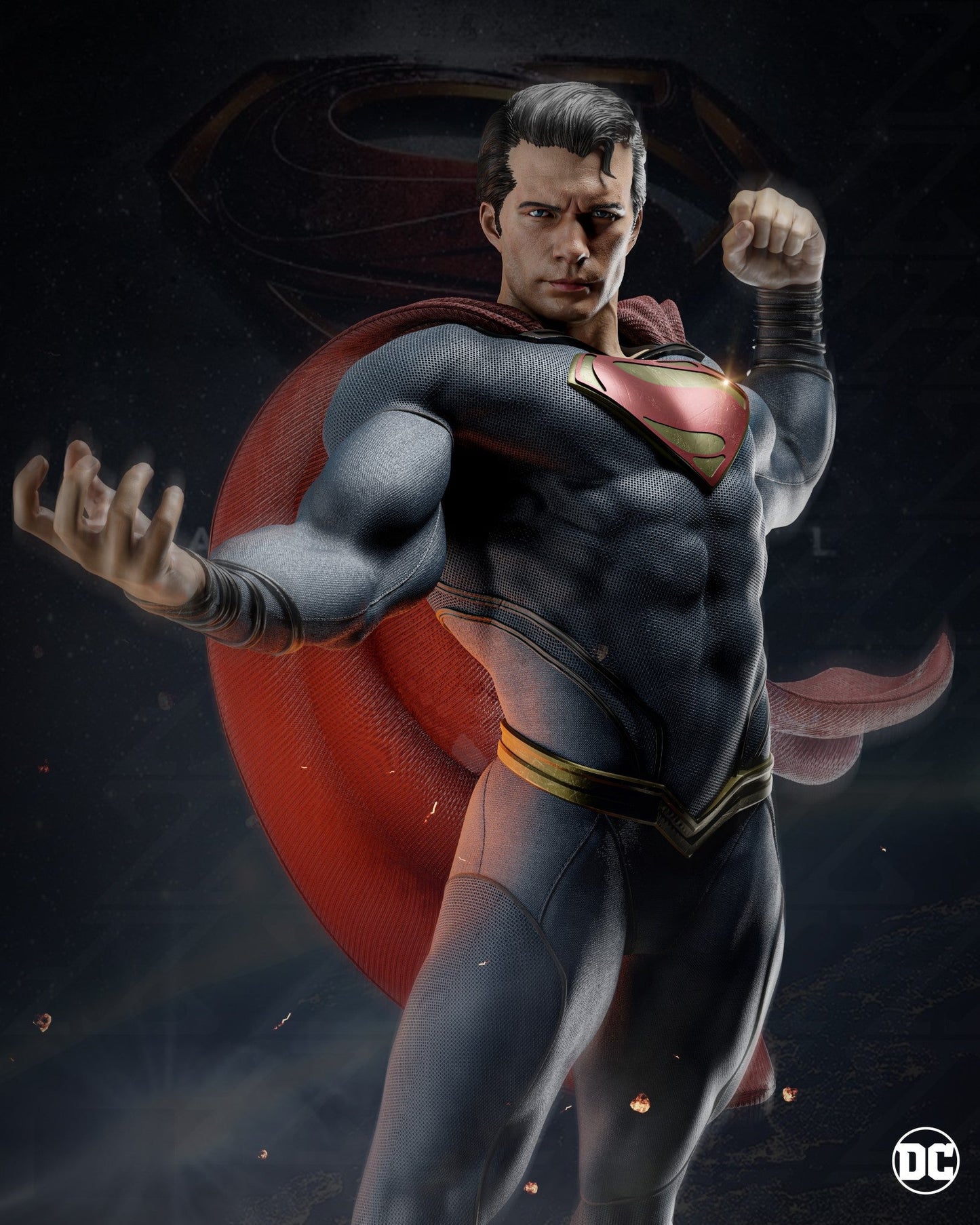 Superman - DC Comics 1/8 Scale - 3D Printed Garage Kit ガレージキット Resin Model Scale Figure フィギュア