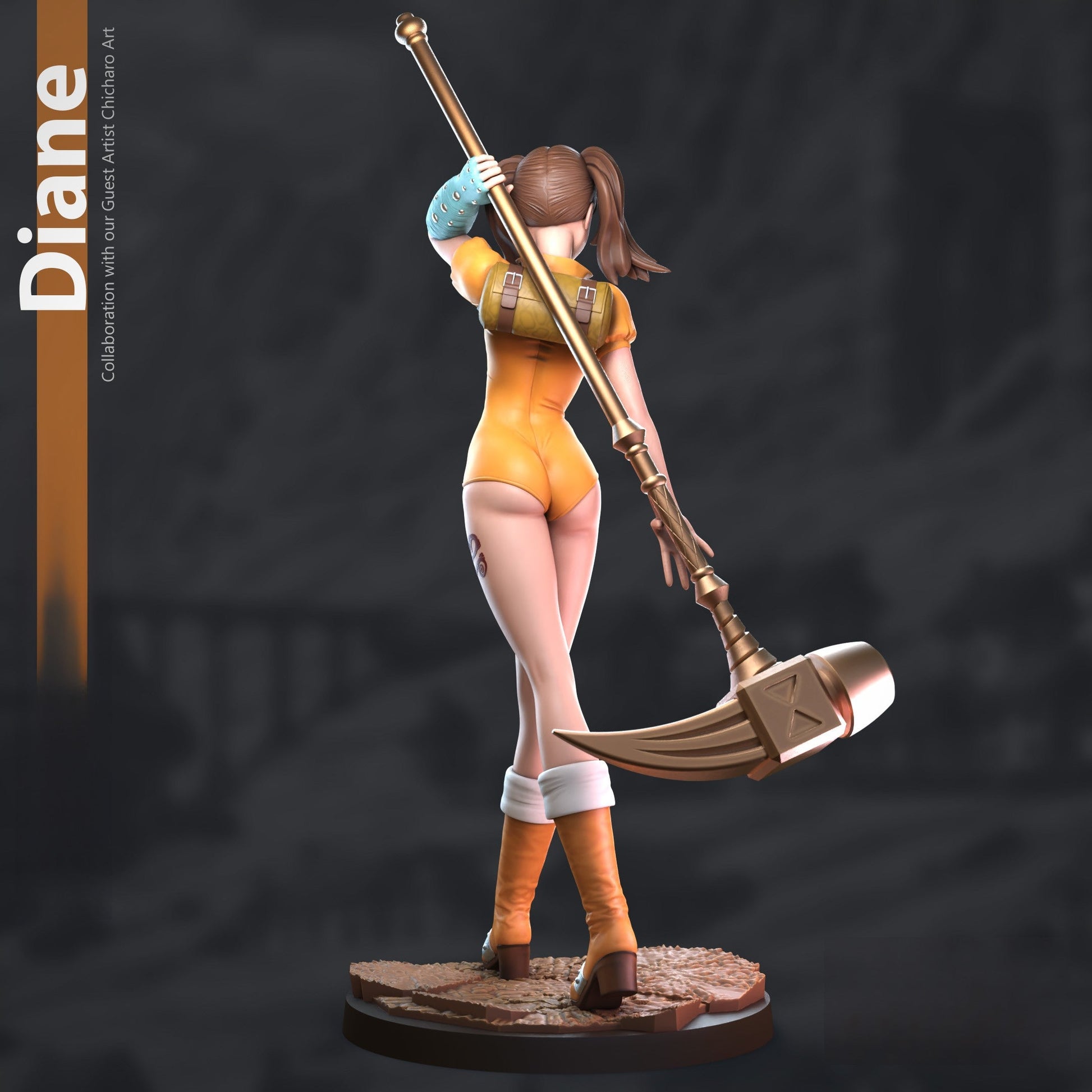 Diane Special Edition - Seven Deadly Sins - STL 3D Print Files - 3D Printed Garage Kit ガレージキット Resin Model Scale Figure フィギュア