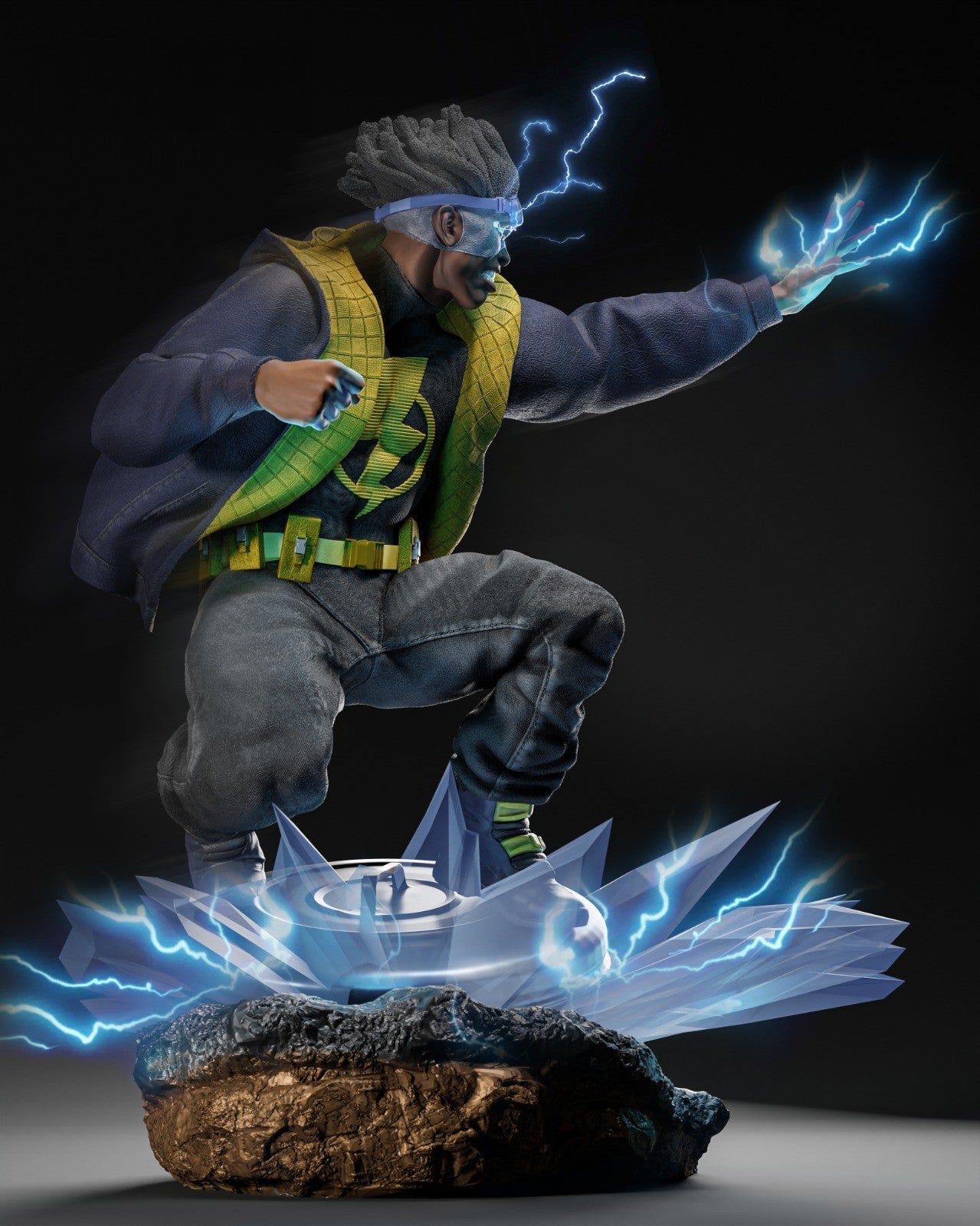 Static Shock - DC Comics 1/8 Scale - 3D Printed Garage Kit ガレージキット Resin Model Scale Figure フィギュア