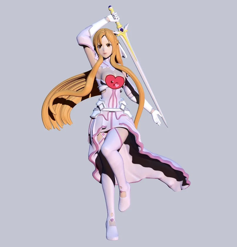 Yuuki Asuna Special Edition - Sword Art Online - STL 3D Print Files - 3D Printed Garage Kit ガレージキット Resin Model Scale Figure フィギュア
