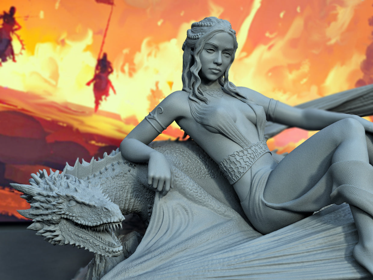 Daenerys Targaryen Special Edition - Game of Thrones - STL 3D Print Files - 3D Printed Garage Kit ガレージキット Resin Model Scale Figure フィギュア