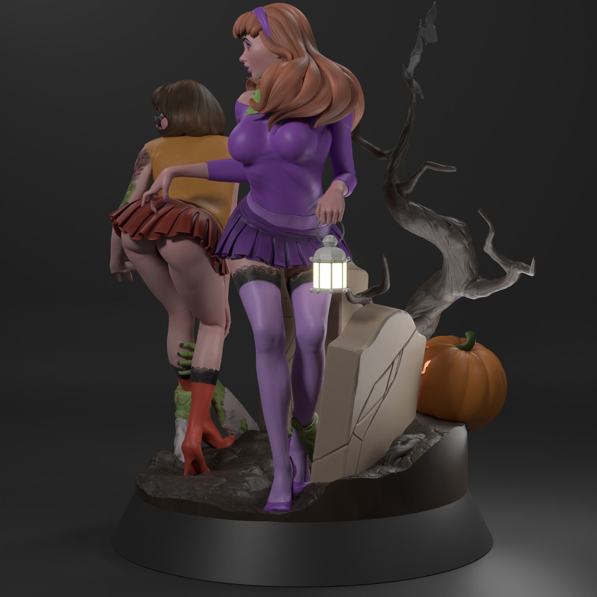 Daphne and Velma Special Edition - Scooby-Doo - STL 3D Print Files - 3D Printed Garage Kit ガレージキット Resin Model Scale Figure フィギュア