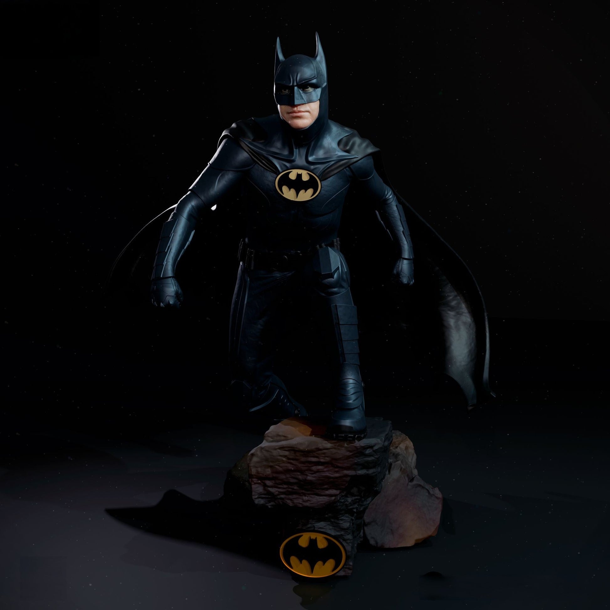 1445 Batman - Michael Keaton - STL 3D Print Files - 3D Printed Garage Kit ガレージキット Resin Model Scale Figure フィギュア