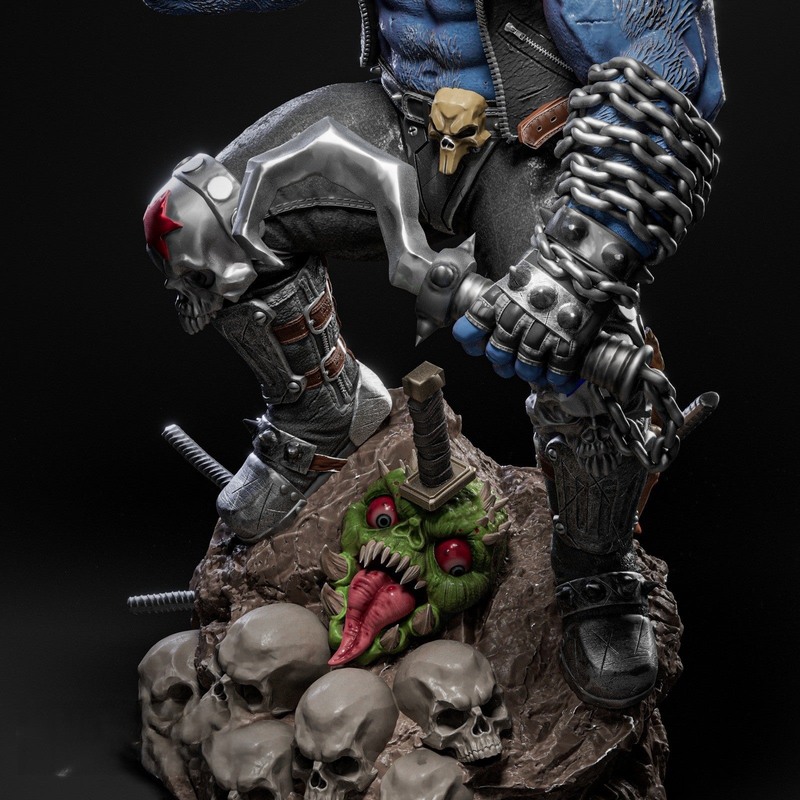 1528 Lobo - DC Comics - STL 3D Print Files - 3D Printed Garage Kit ガレージキット Resin Model Scale Figure フィギュア