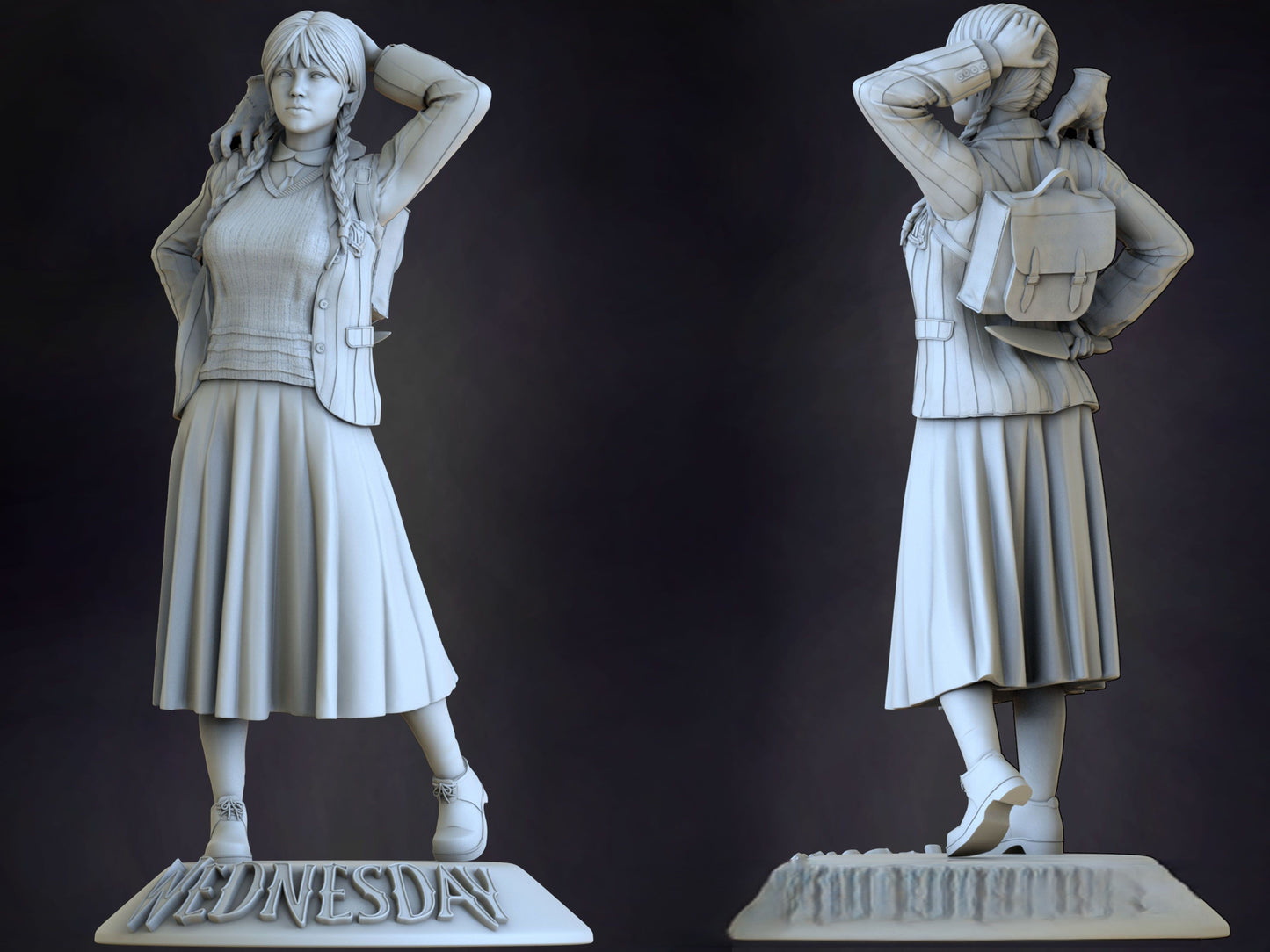 Wednesday Addams Special Edition - STL 3D Print Files - 3D Printed Garage Kit ガレージキット Resin Model Scale Figure フィギュア