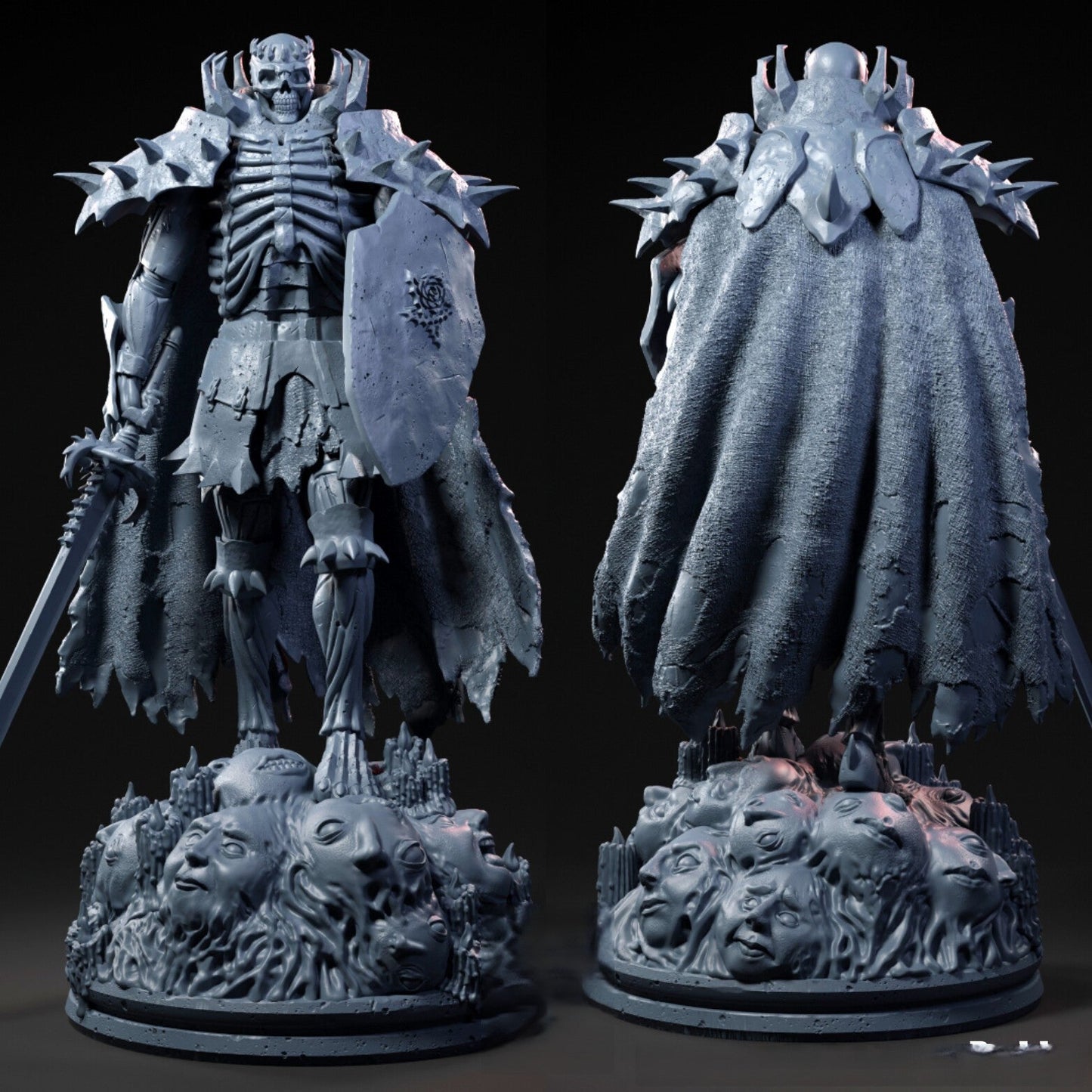Skull Knight - Berserk 1/8 Scale - 3D Printed Garage Kit ガレージキット Resin Model Scale Figure フィギュア