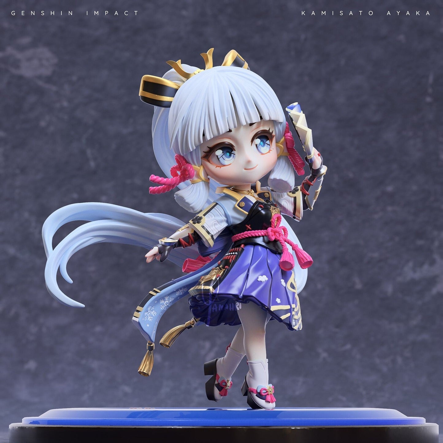 Chibi Kamisato Ayaka - Genshin Impact - STL 3D Print Files - 3D Printed Garage Kit ガレージキット Resin Model Scale Figure フィギュア