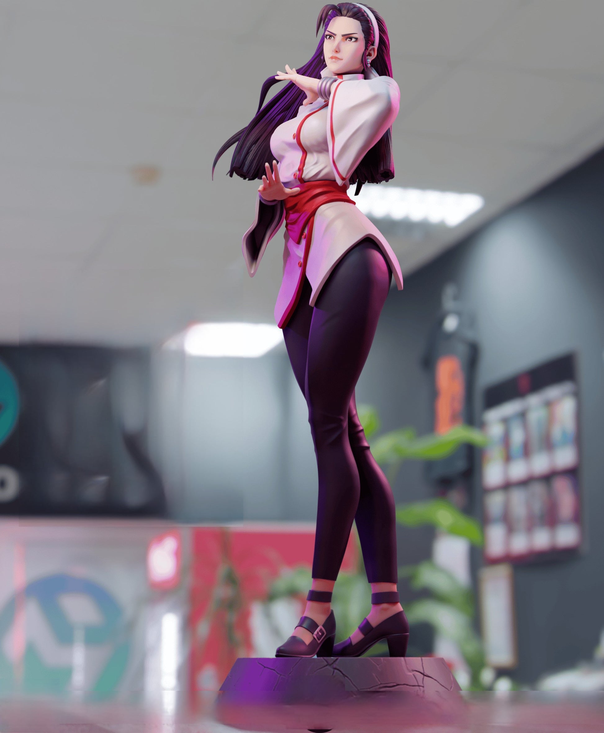 Chizuru Kagura - The King of Fighters 1/8 Scale - 3D Printed Garage Kit ガレージキット Resin Model Scale Figure フィギュア