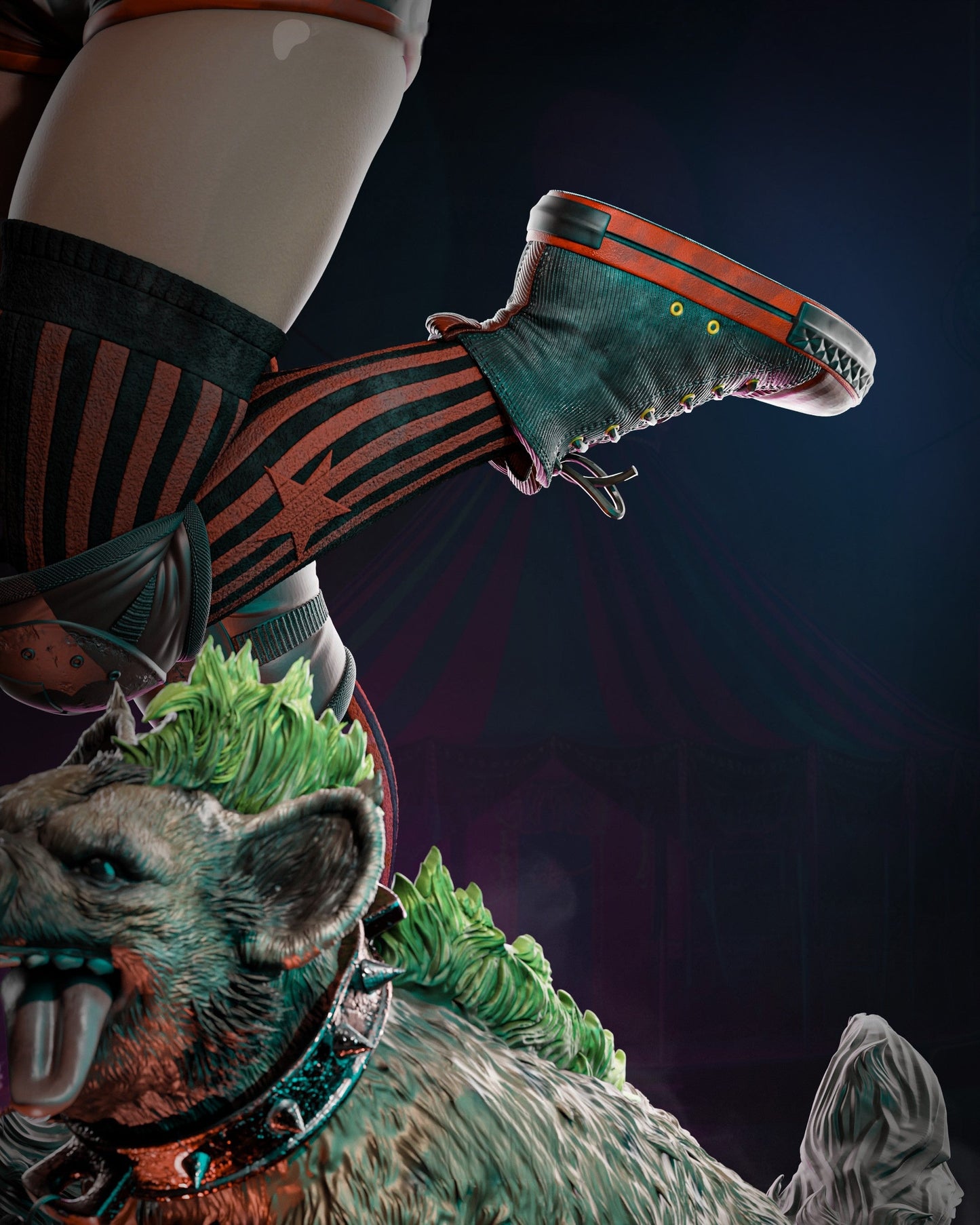 Harley Quinn and Hyenas 1/8 Scale