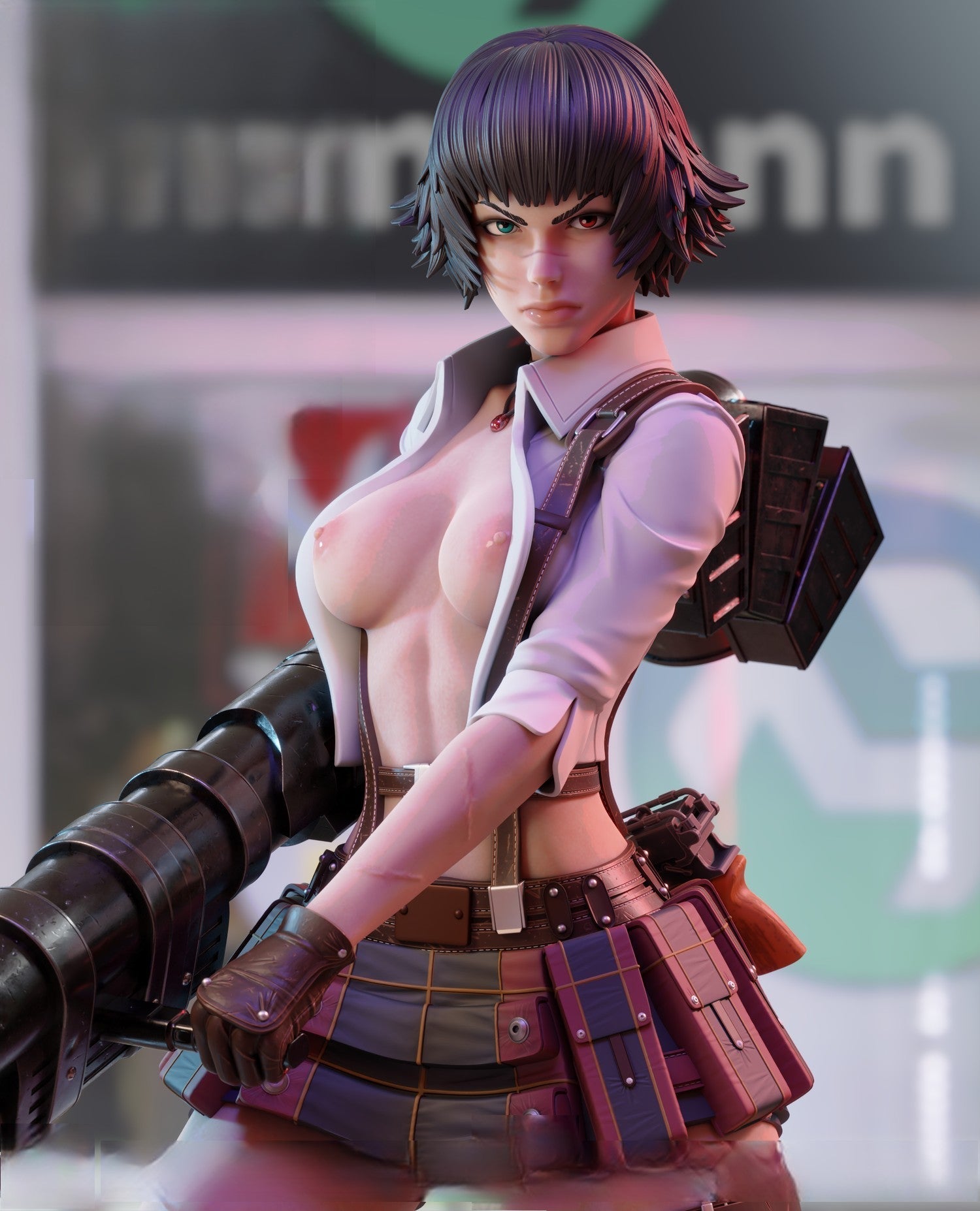 Lady Special Edition - Devil May Cry - STL 3D Print Files - 3D Printed Garage Kit ガレージキット Resin Model Scale Figure フィギュア
