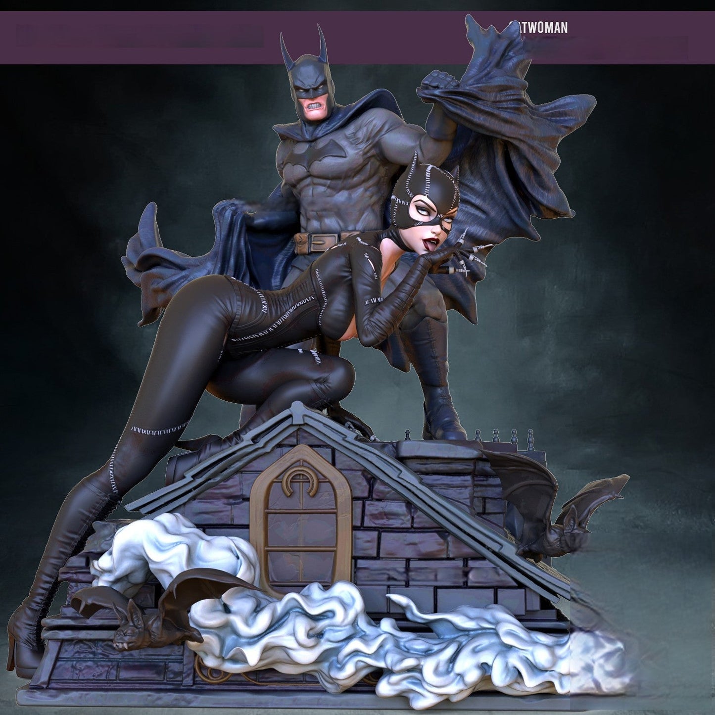 Catwoman Special Edition and Batman - DC Comics 1/8 Scale - 3D Printed Garage Kit ガレージキット Resin Model Scale Figure フィギュア