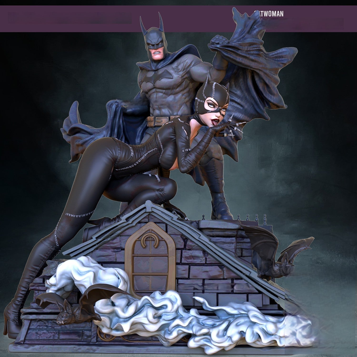 Catwoman Special Edition and Batman - DC Comics 1/8 Scale - 3D Printed Garage Kit ガレージキット Resin Model Scale Figure フィギュア