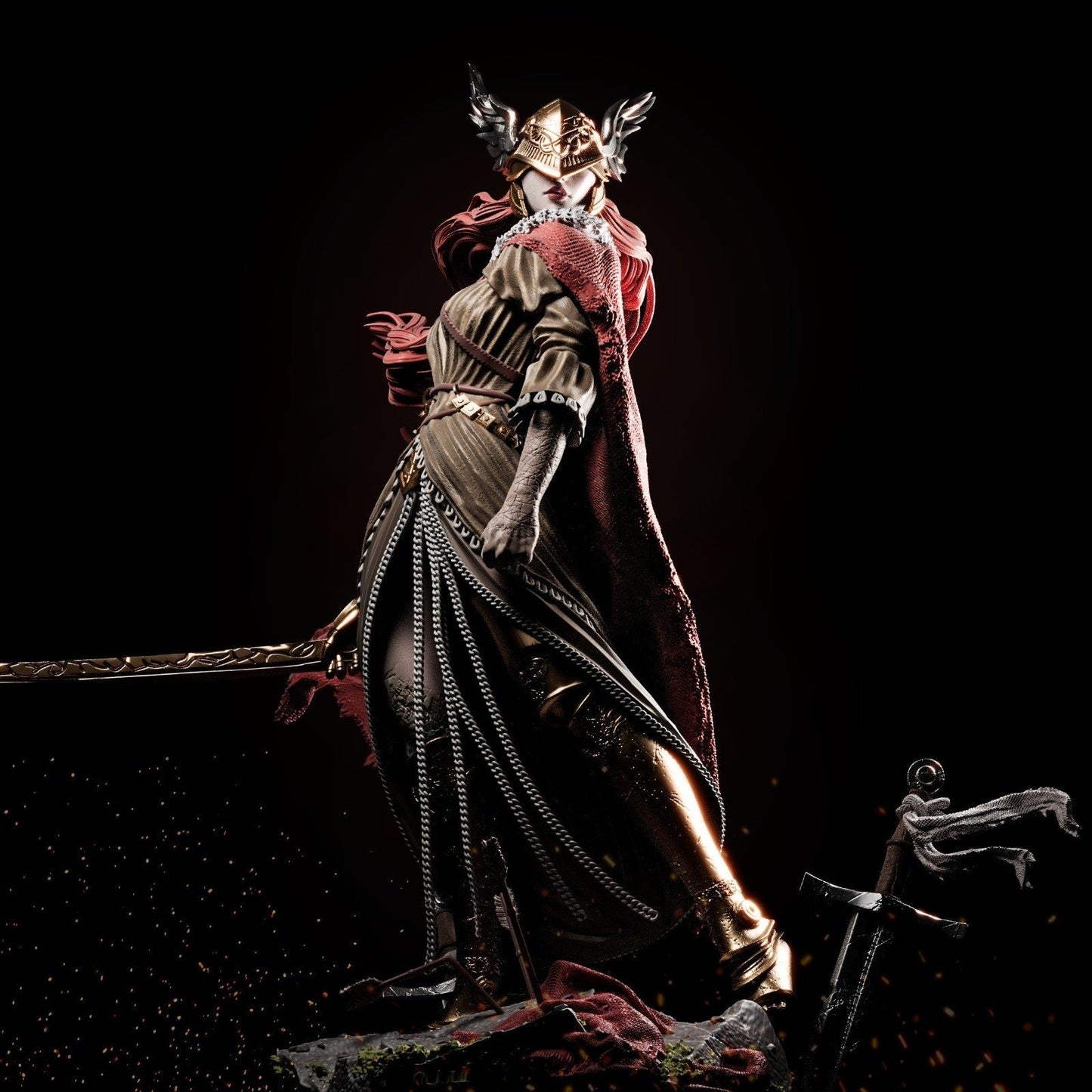 1418 Malenia - Elden Ring - STL 3D Print Files - 3D Printed Garage Kit ガレージキット Resin Model Scale Figure フィギュア