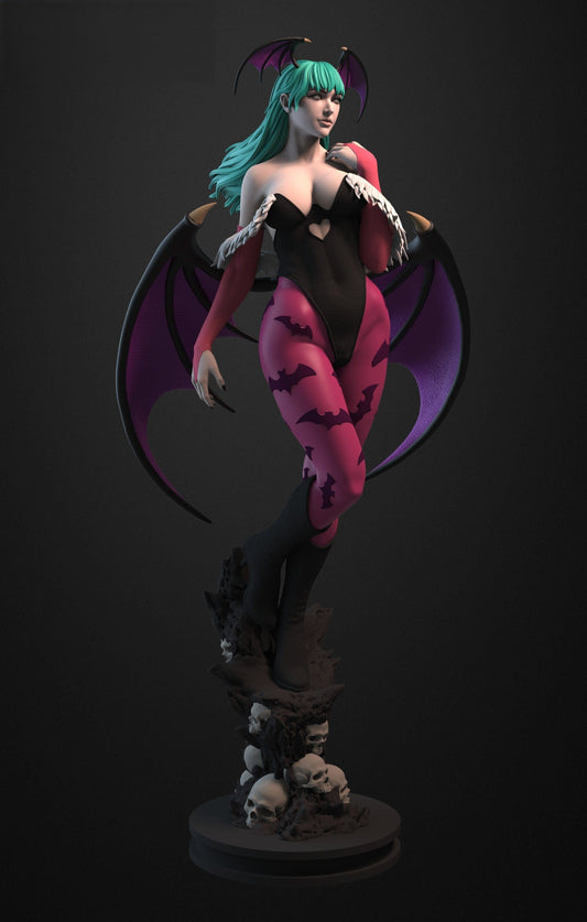Morrigan Aensland Special Edition - Darkstalkers - STL 3D Print Files - 3D Printed Garage Kit ガレージキット Resin Model Scale Figure フィギュア
