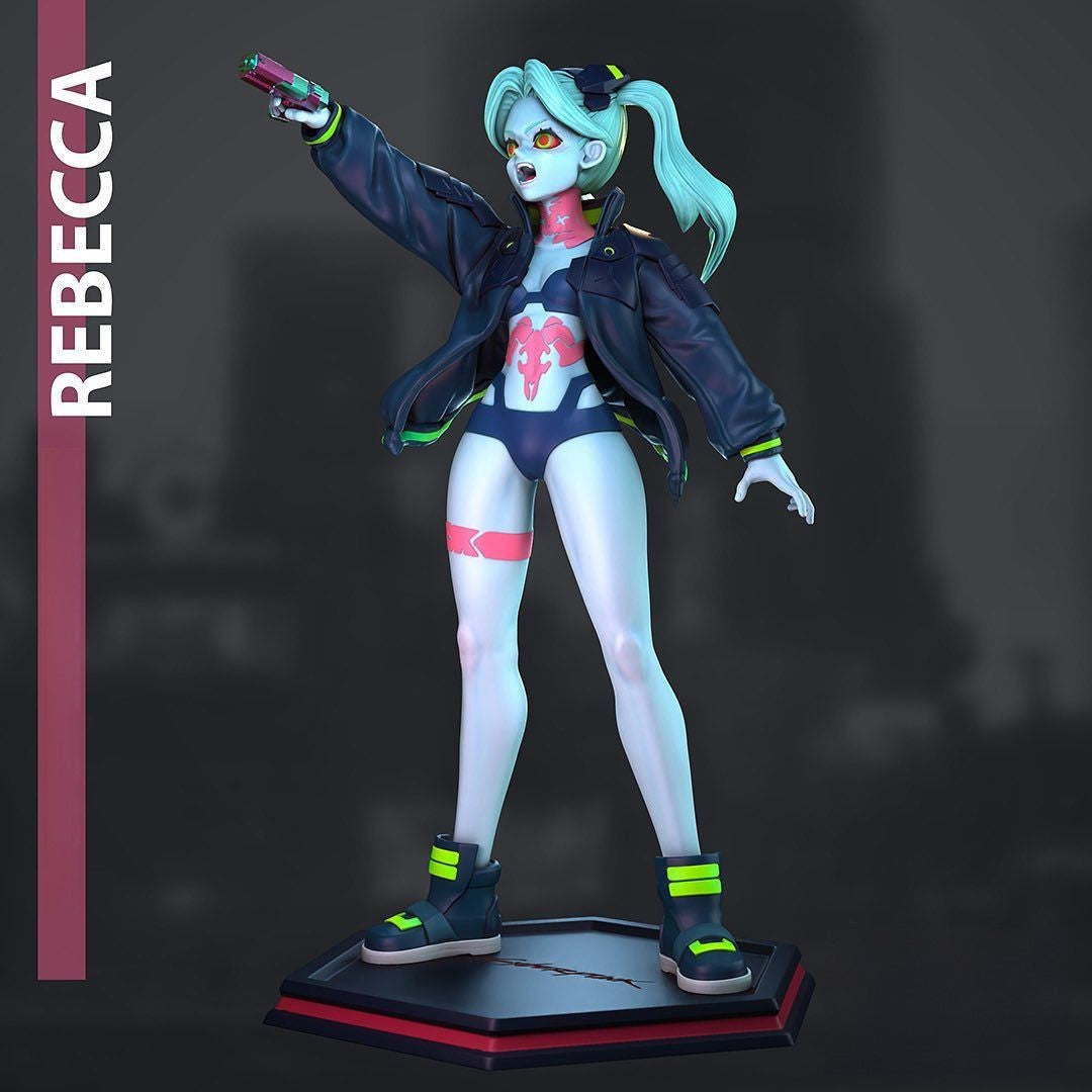 1240 Rebecca Special Edition - Cyberpunk - STL 3D Print Files - 3D Printed Garage Kit ガレージキット Resin Model Scale Figure フィギュア