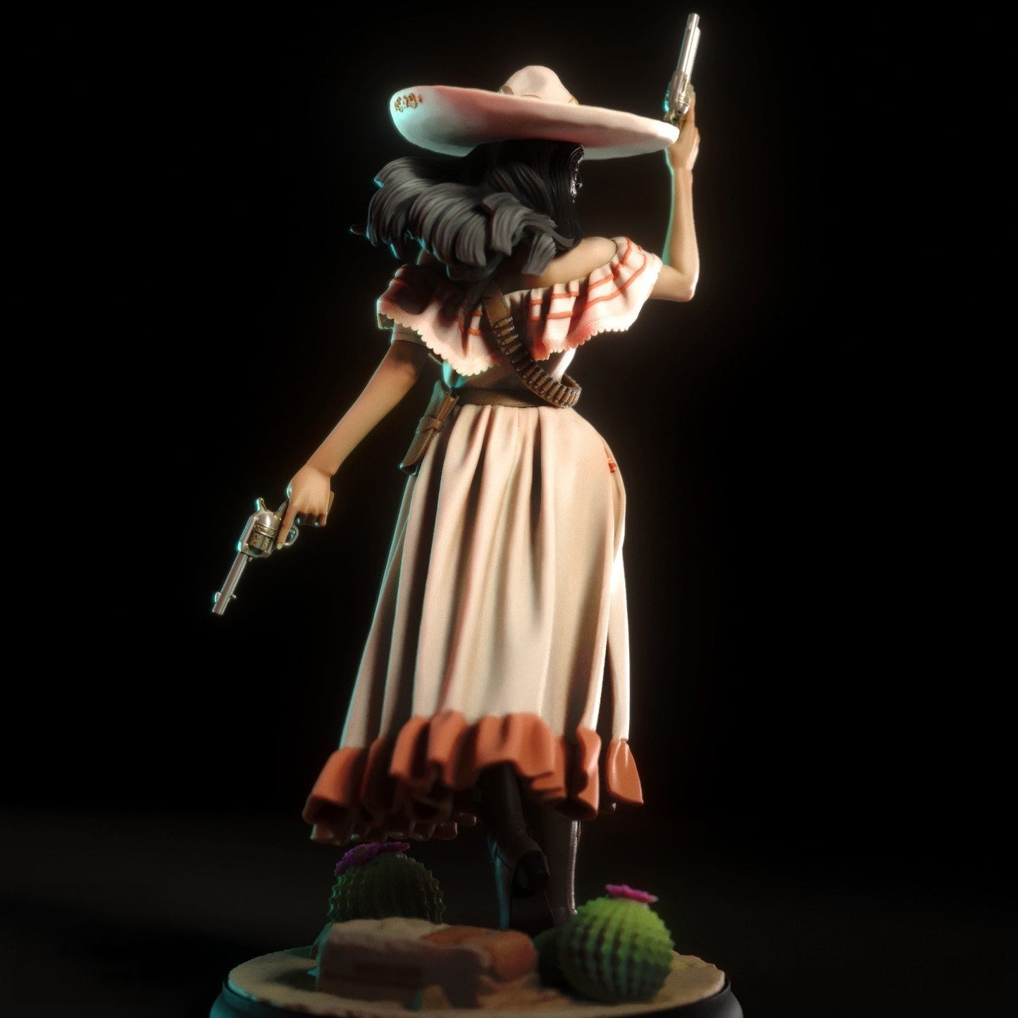Daniela Special Edition - Mexican Gunslinger - STL 3D Print Files - 3D Printed Garage Kit ガレージキット Resin Model Scale Figure フィギュア