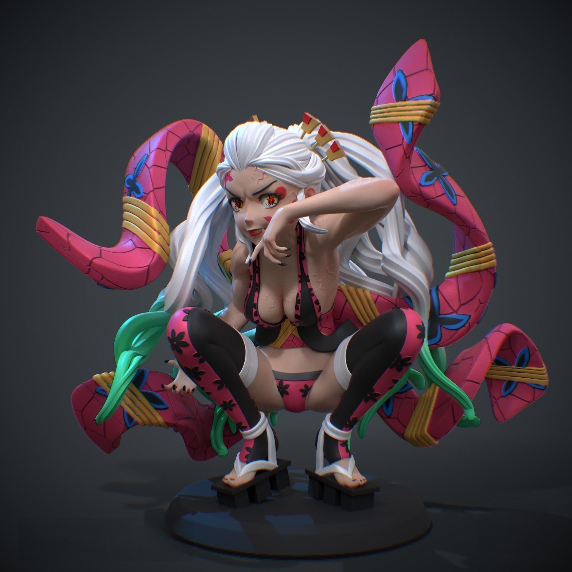 1314 Daki Special Edition - Demon Slayer - STL 3D Print Files - 3D Printed Garage Kit ガレージキット Resin Model Scale Figure フィギュア