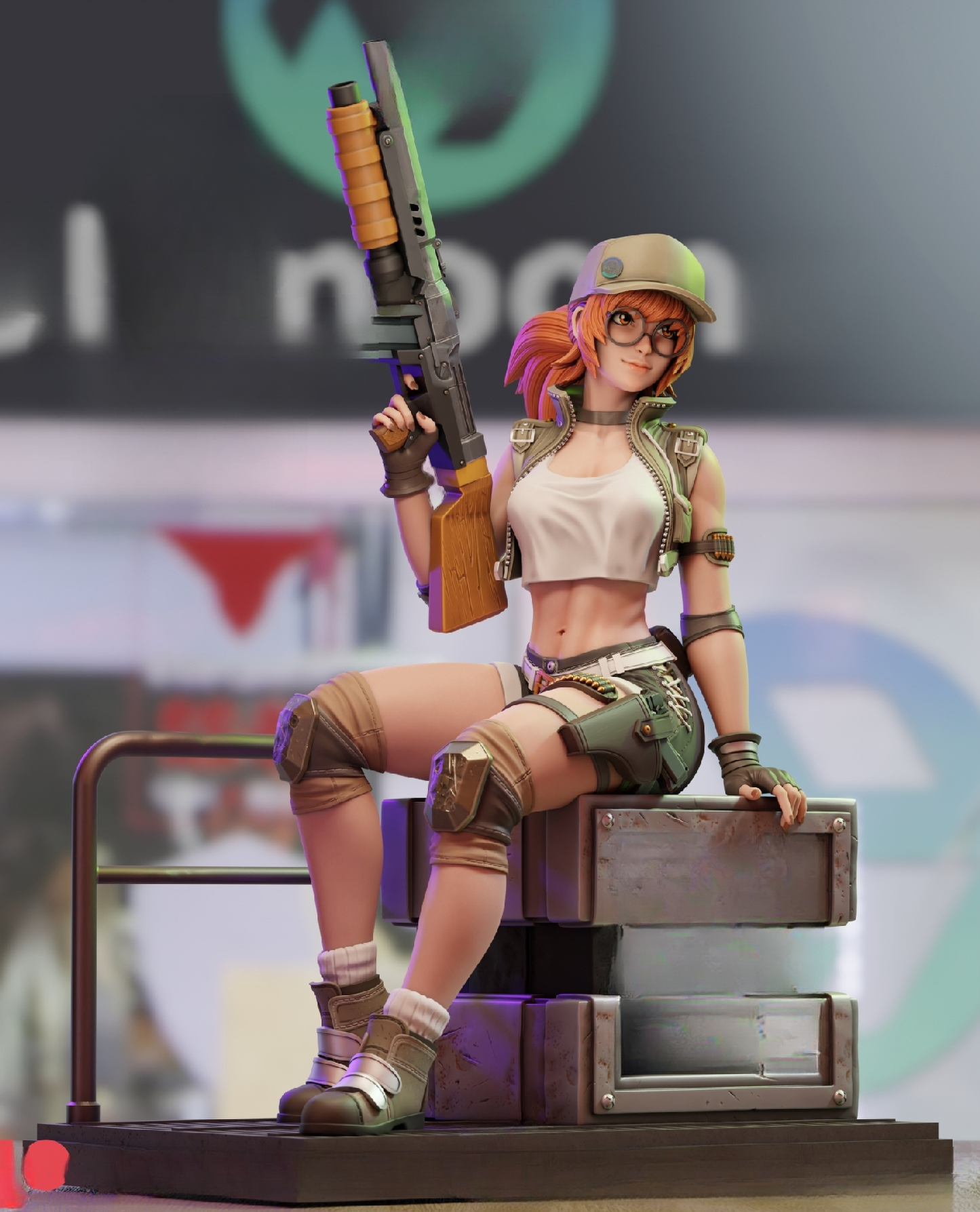 Fio Special Edition - Metal Slug - STL 3D Print Files - 3D Printed Garage Kit ガレージキット Resin Model Scale Figure フィギュア