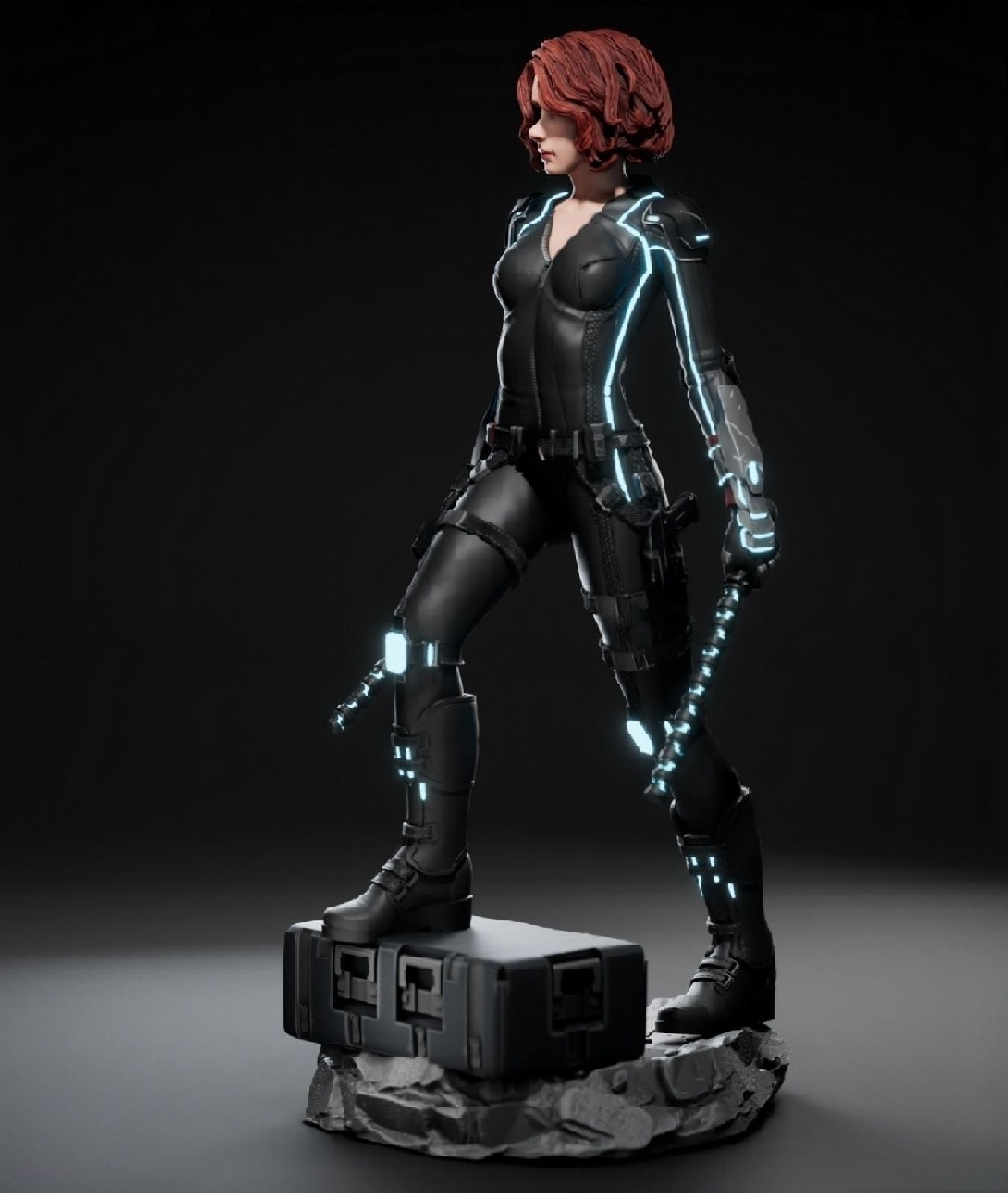 1293 Black Widow - MARVEL COMICS - STL 3D Print Files - 3D Printed Garage Kit ガレージキット Resin Model Scale Figure フィギュア