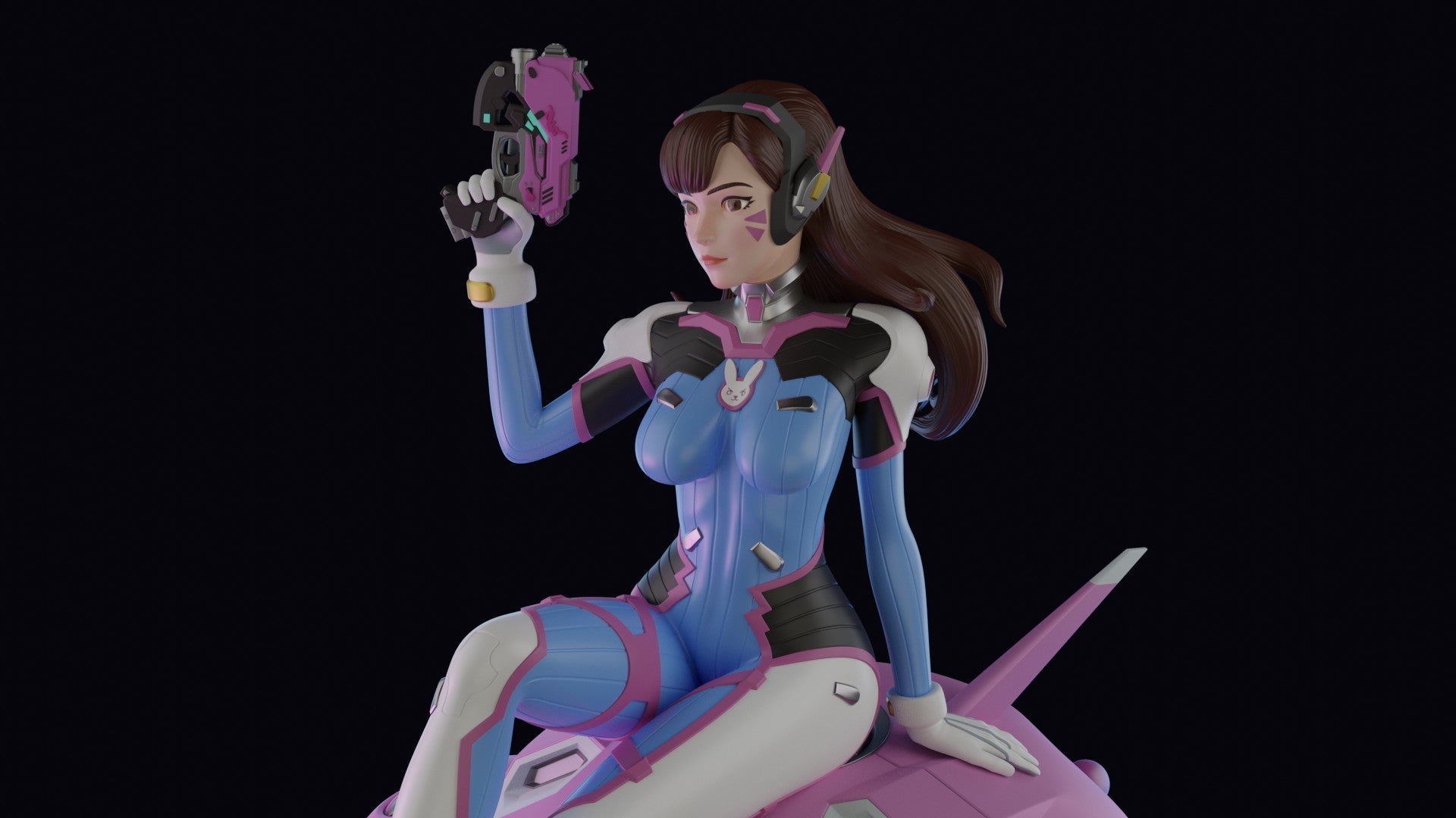 D.Va Special Edition - Overwatch - STL 3D Print Files - 3D Printed Garage Kit ガレージキット Resin Model Scale Figure フィギュア