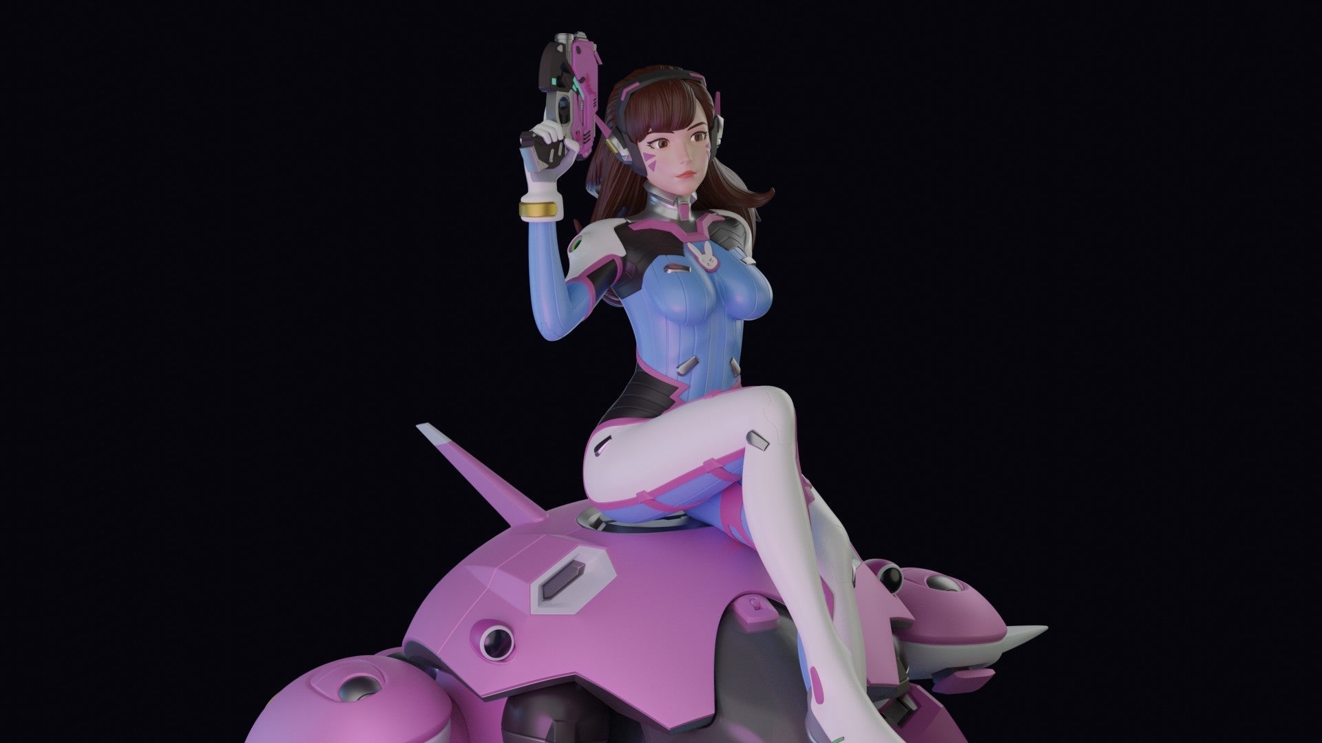 D.Va Special Edition - Overwatch - STL 3D Print Files - 3D Printed Garage Kit ガレージキット Resin Model Scale Figure フィギュア