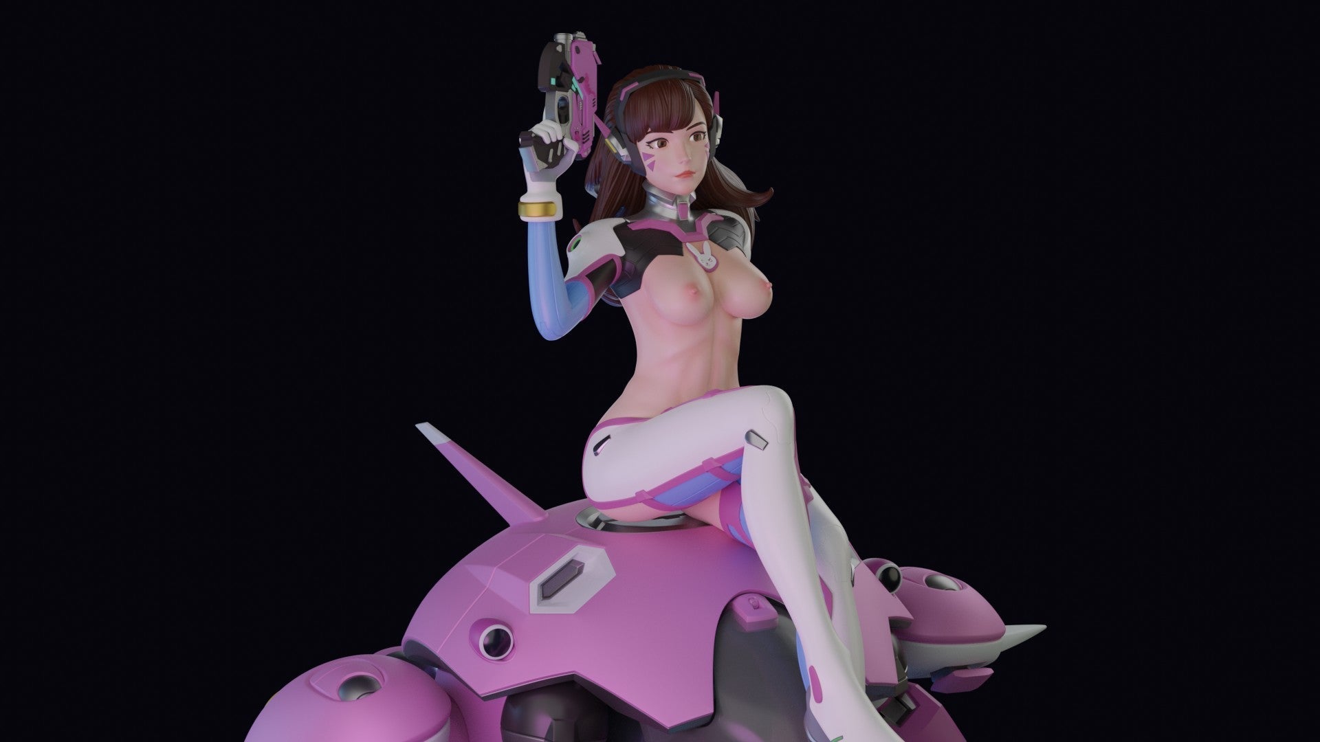 D.Va Special Edition - Overwatch - STL 3D Print Files - 3D Printed Garage Kit ガレージキット Resin Model Scale Figure フィギュア