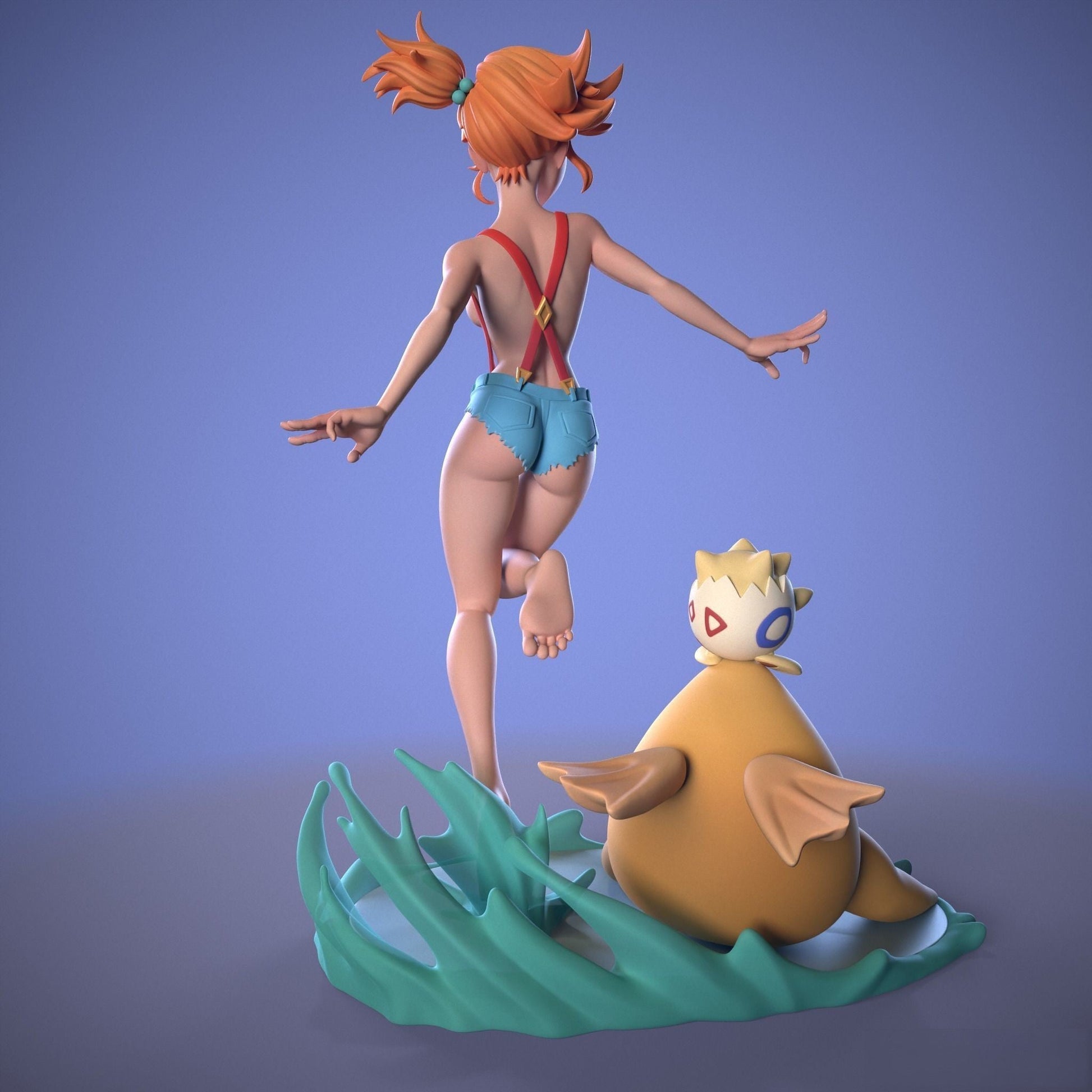 Misty Special Edition - Pokemon - STL 3D Print Files - 3D Printed Garage Kit ガレージキット Resin Model Scale Figure フィギュア