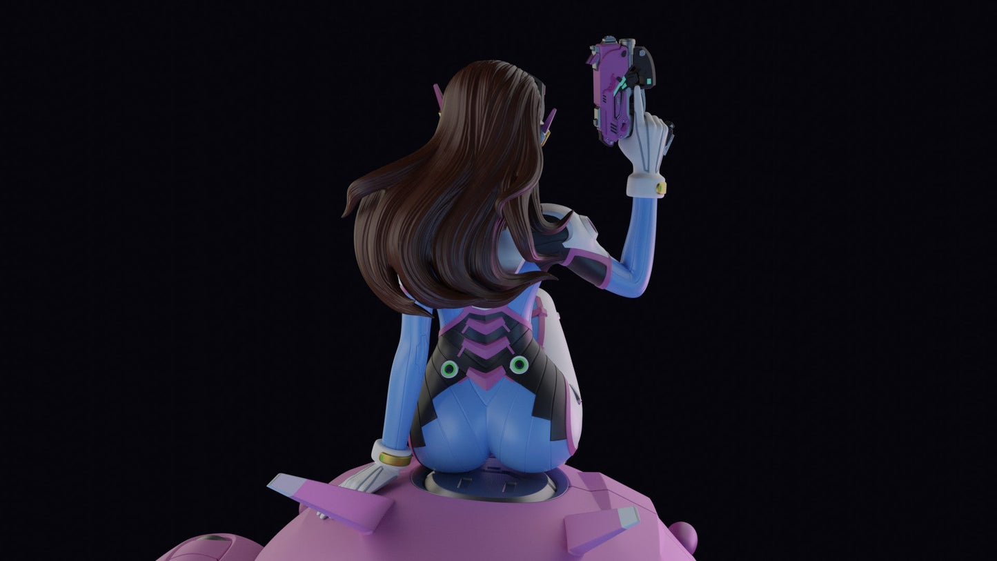 D.Va Special Edition - Overwatch - STL 3D Print Files - 3D Printed Garage Kit ガレージキット Resin Model Scale Figure フィギュア