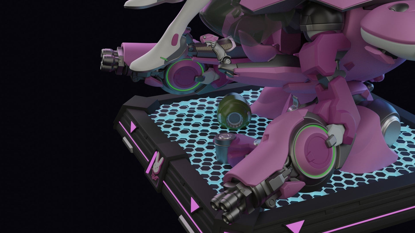 D.Va Special Edition - Overwatch - STL 3D Print Files - 3D Printed Garage Kit ガレージキット Resin Model Scale Figure フィギュア