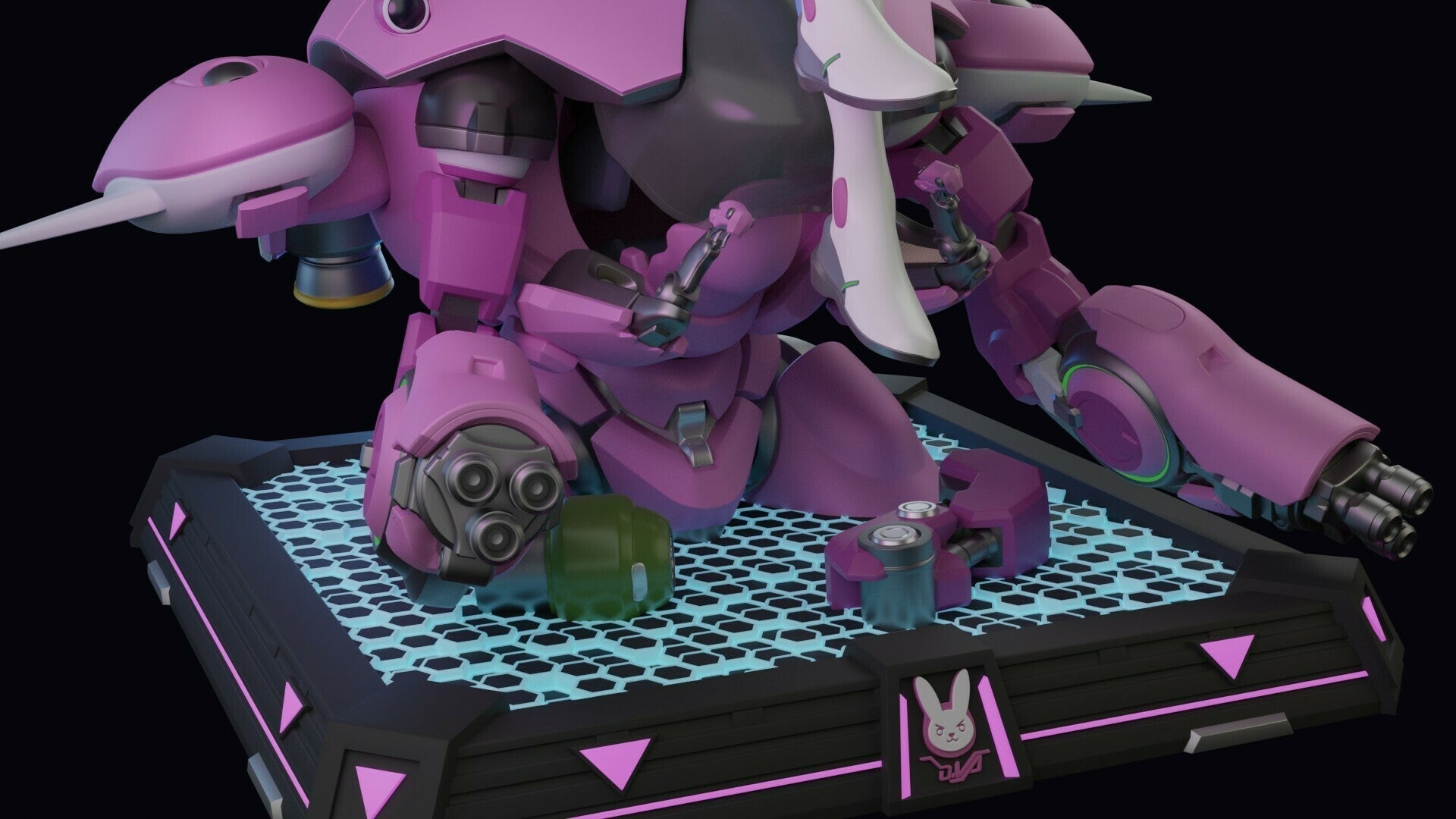 D.Va Special Edition - Overwatch - STL 3D Print Files - 3D Printed Garage Kit ガレージキット Resin Model Scale Figure フィギュア