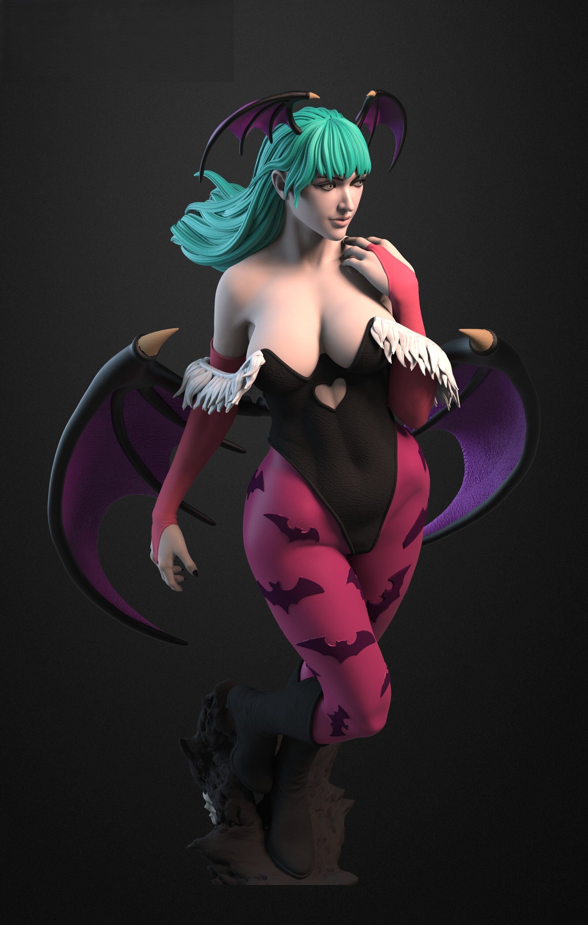 Morrigan Aensland Special Edition - Darkstalkers - STL 3D Print Files - 3D Printed Garage Kit ガレージキット Resin Model Scale Figure フィギュア