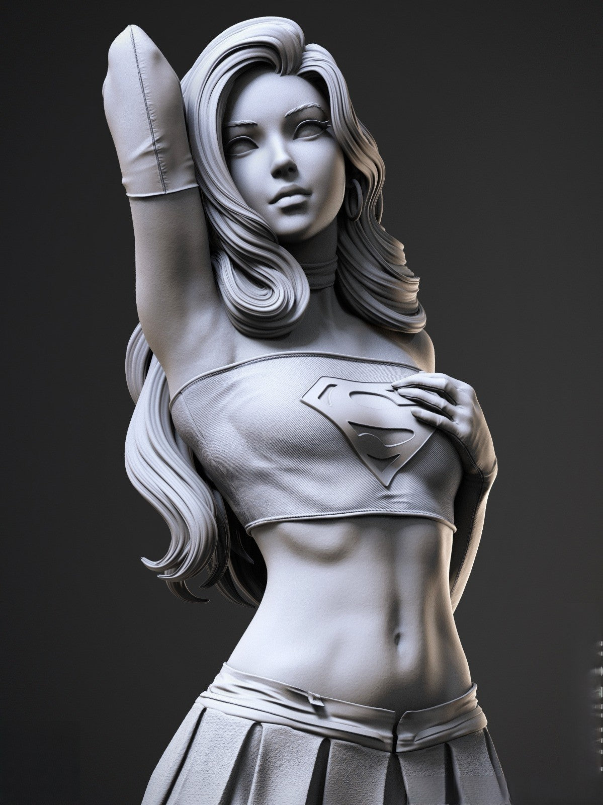 1456 Supergirl - DC Comics - STL 3D Print Files - 3D Printed Garage Kit ガレージキット Resin Model Scale Figure フィギュア