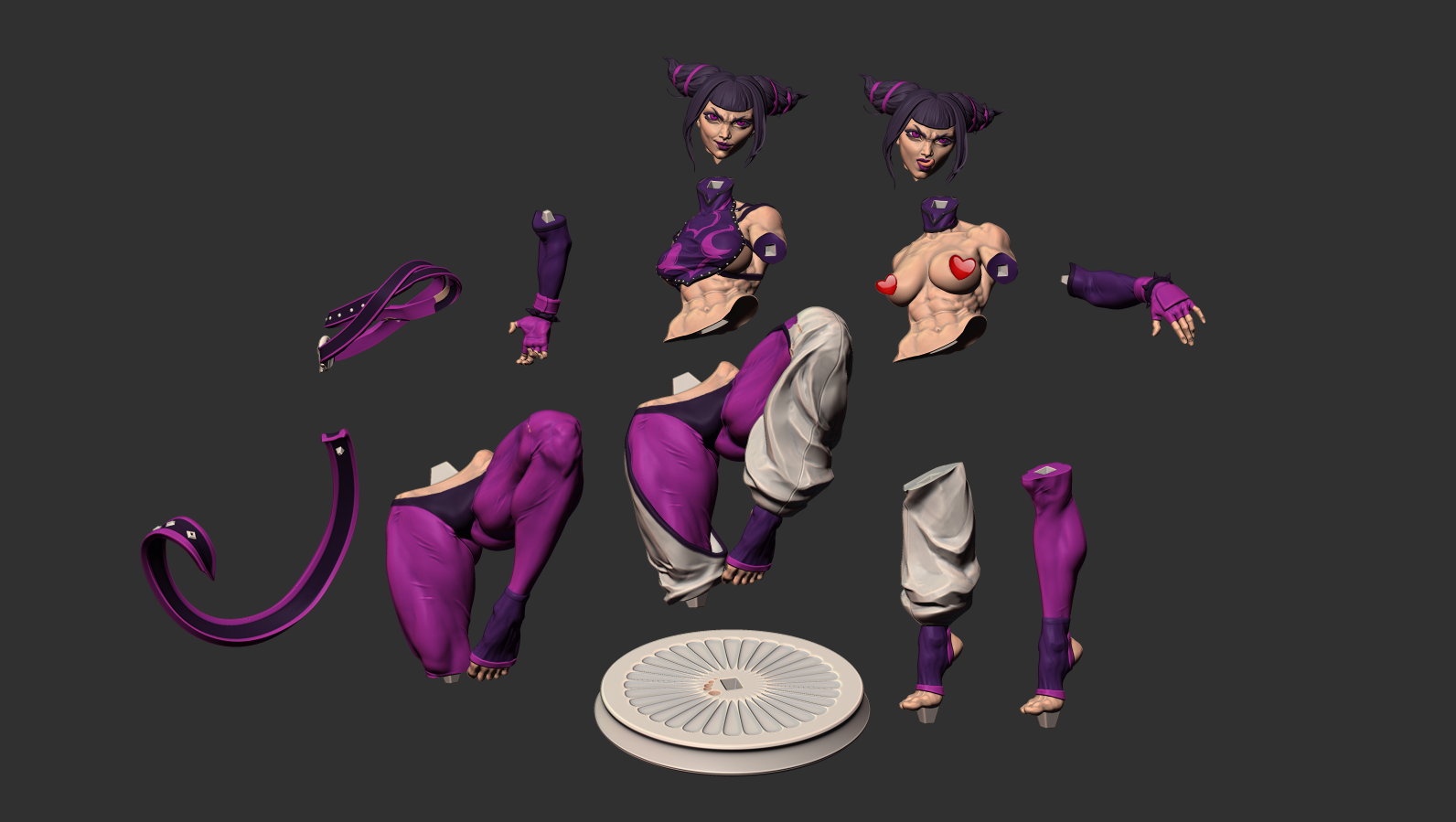 Juri Special Edition - Street Fighter - STL 3D Print Files - 3D Printed Garage Kit ガレージキット Resin Model Scale Figure フィギュア