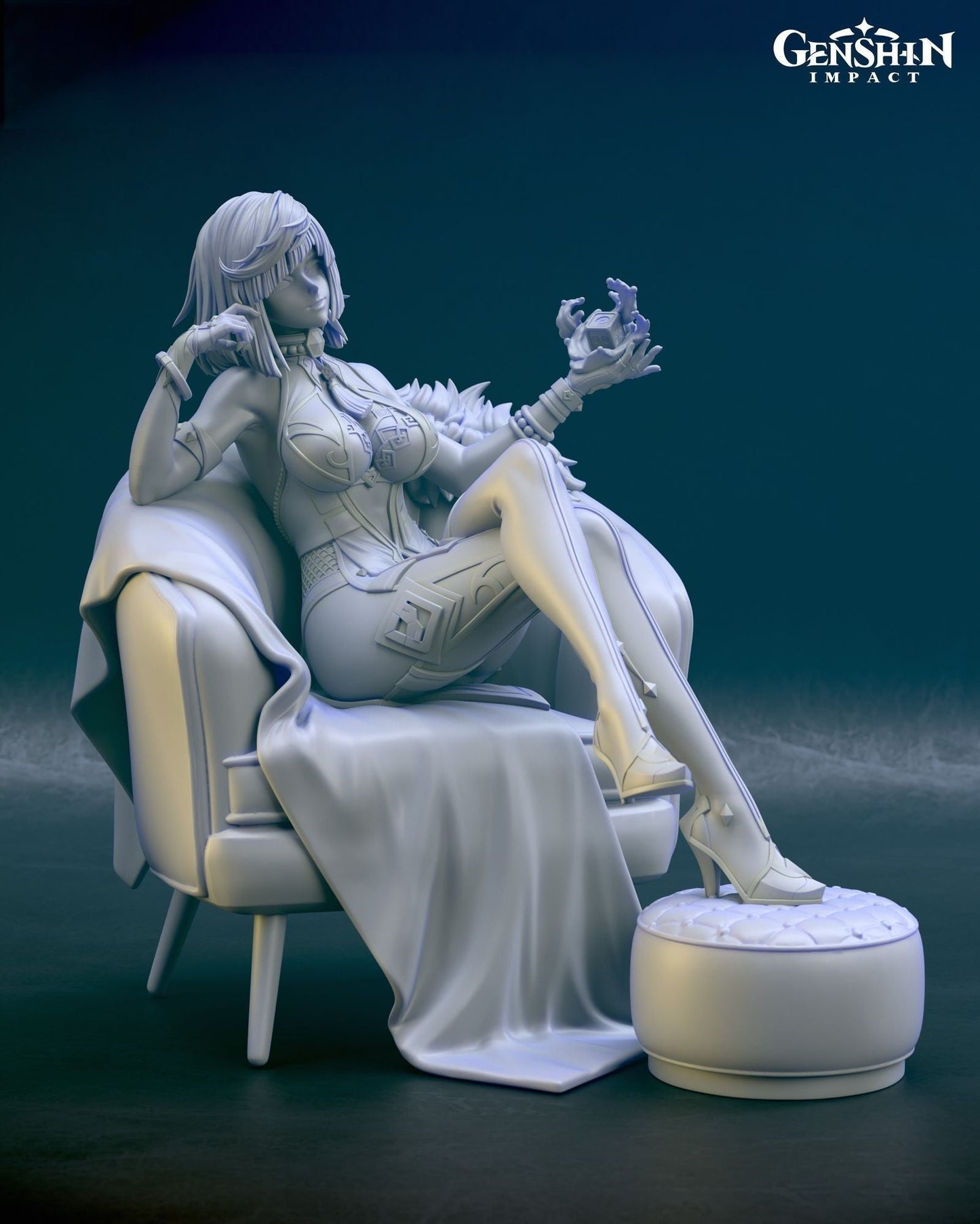 Yelan - Genshin Impact - STL 3D Print Files - 3D Printed Garage Kit ガレージキット Resin Model Scale Figure フィギュア