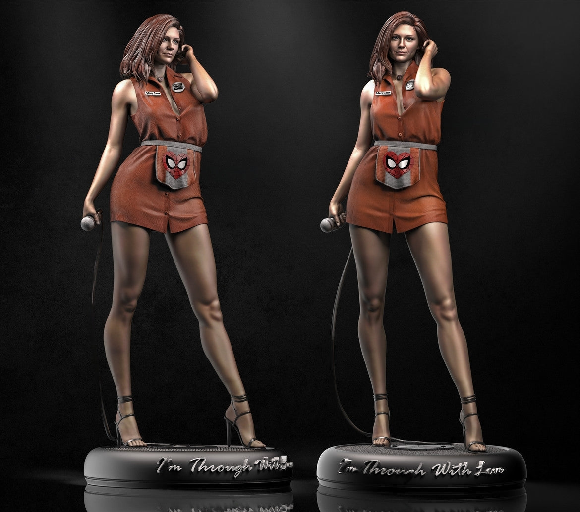 Mary Jane Watson Special Edition - STL 3D Print Files - 3D Printed Garage Kit ガレージキット Resin Model Scale Figure フィギュア