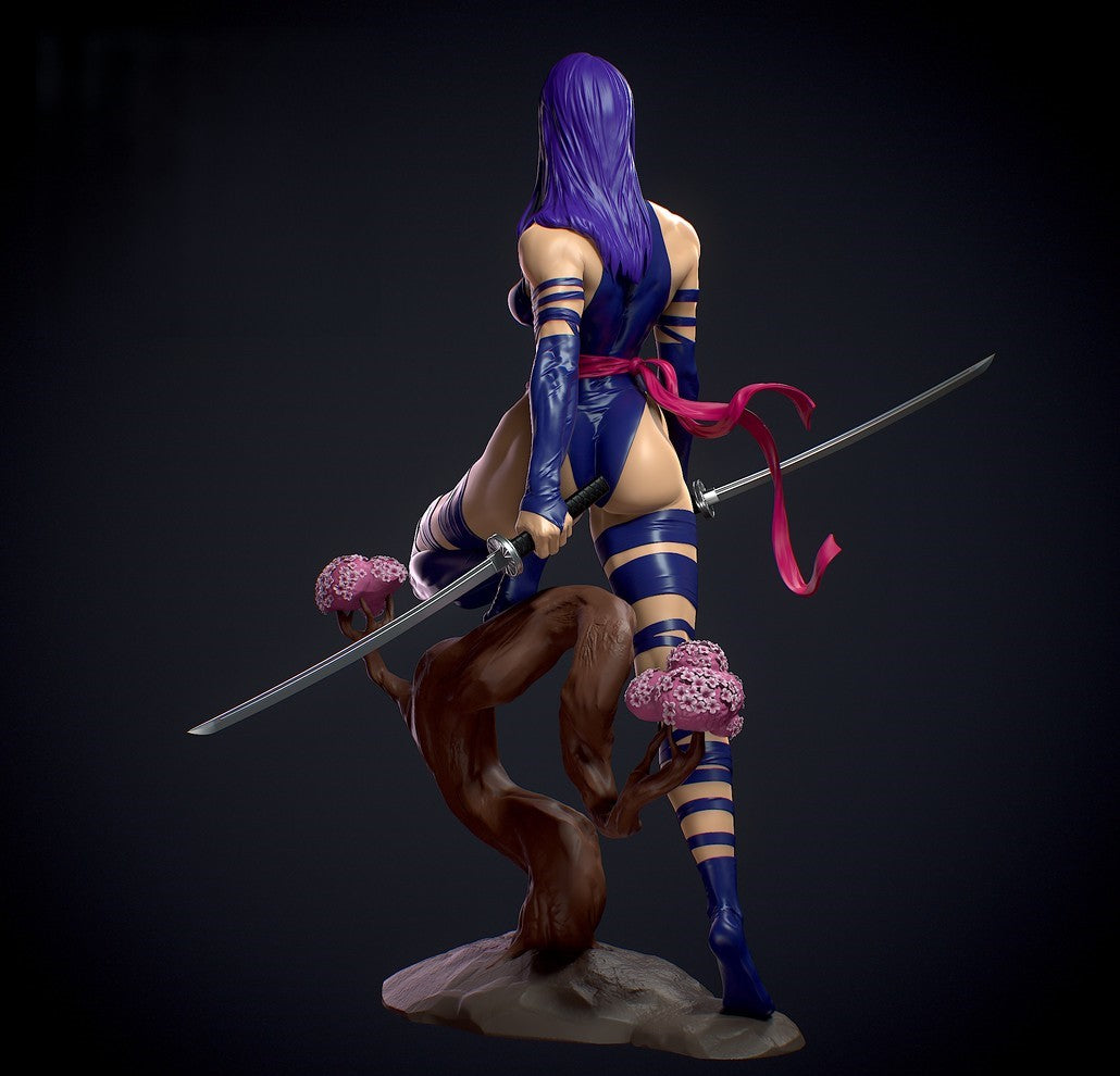 1331 Psylocke Special Edition - X-men - STL 3D Print Files - 3D Printed Garage Kit ガレージキット Resin Model Scale Figure フィギュア