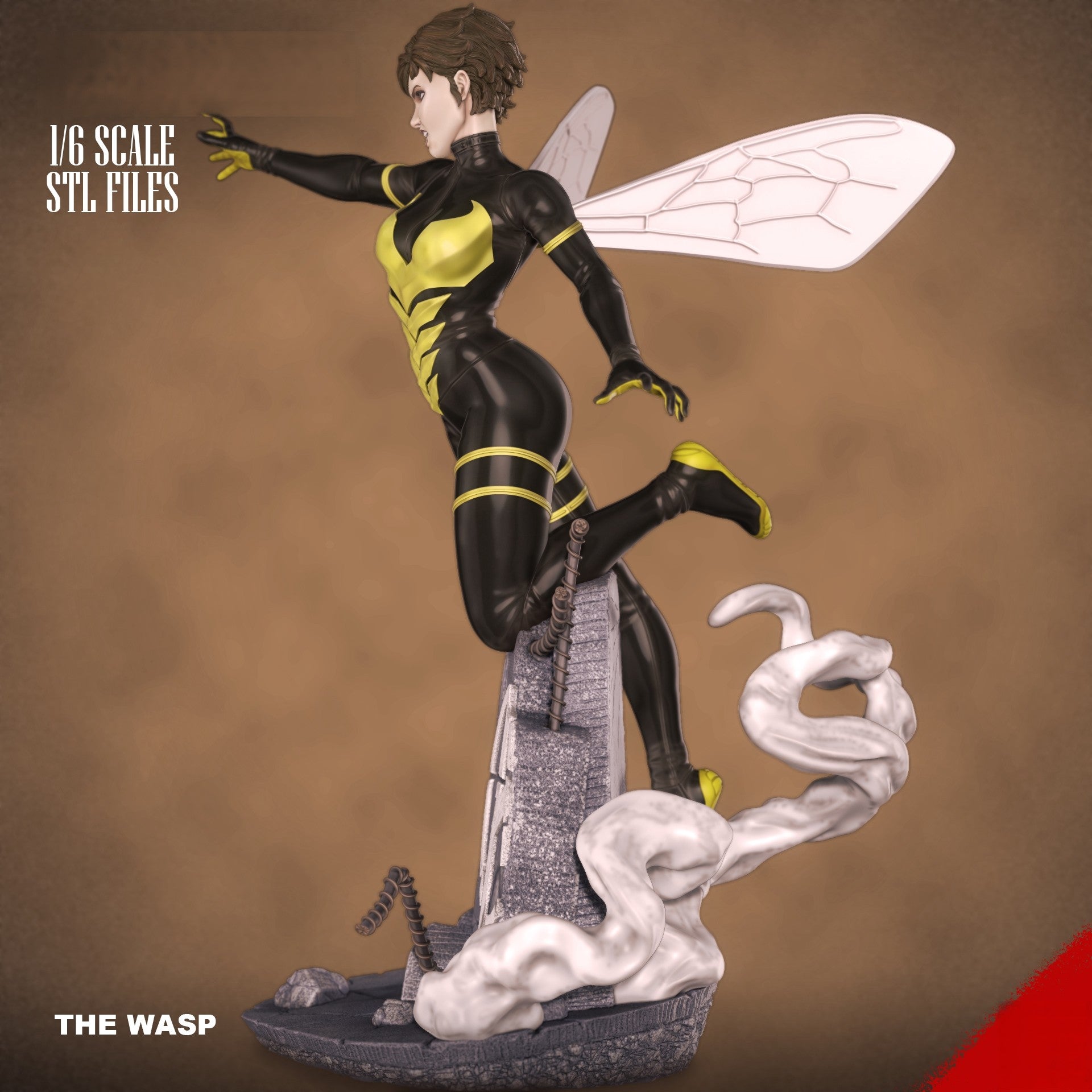 The Wasp - Marvel Comics 1/8 Scale - 3D Printed Garage Kit ガレージキット Resin Model Scale Figure フィギュア