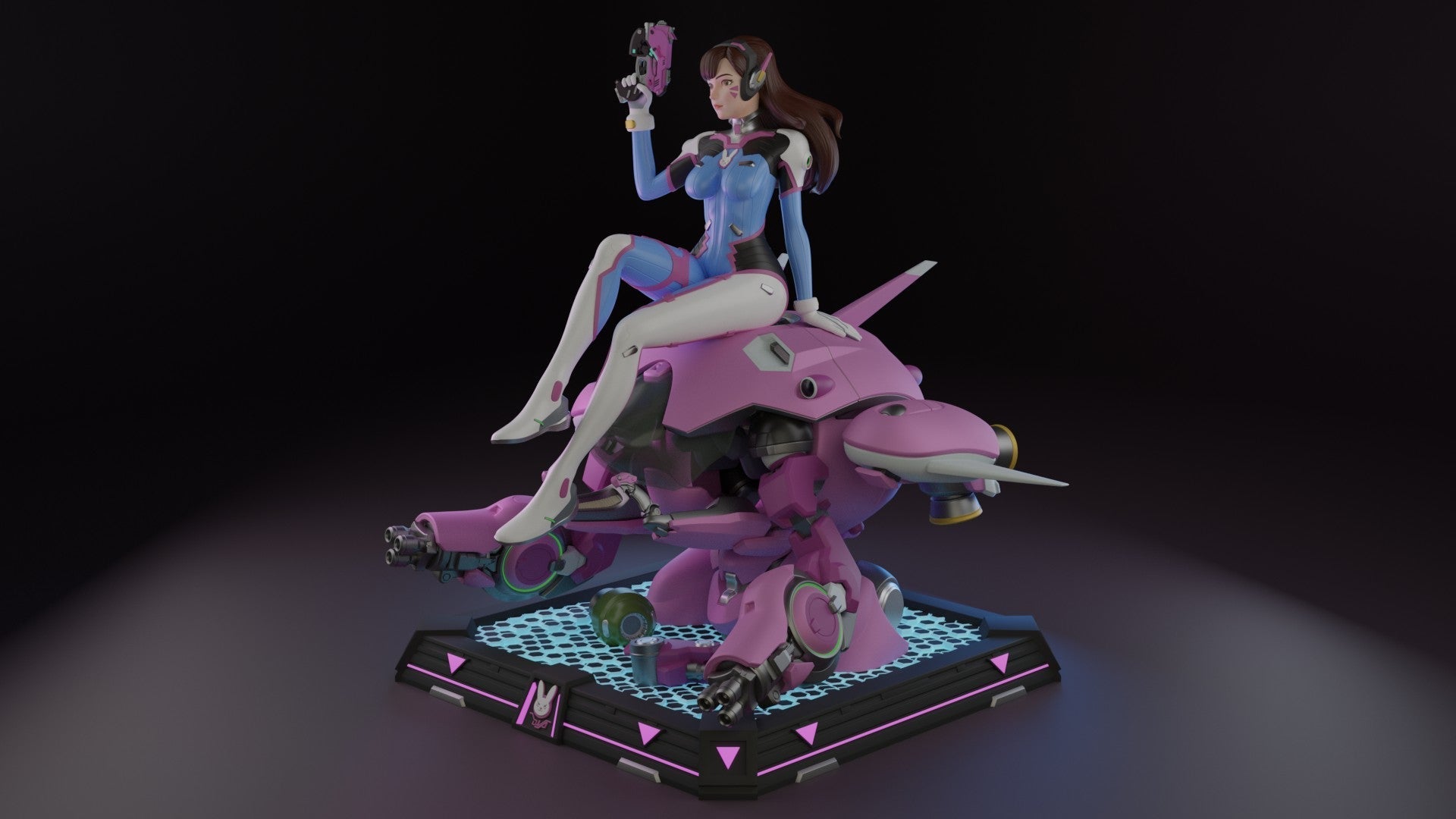 D.Va Special Edition - Overwatch - STL 3D Print Files - 3D Printed Garage Kit ガレージキット Resin Model Scale Figure フィギュア