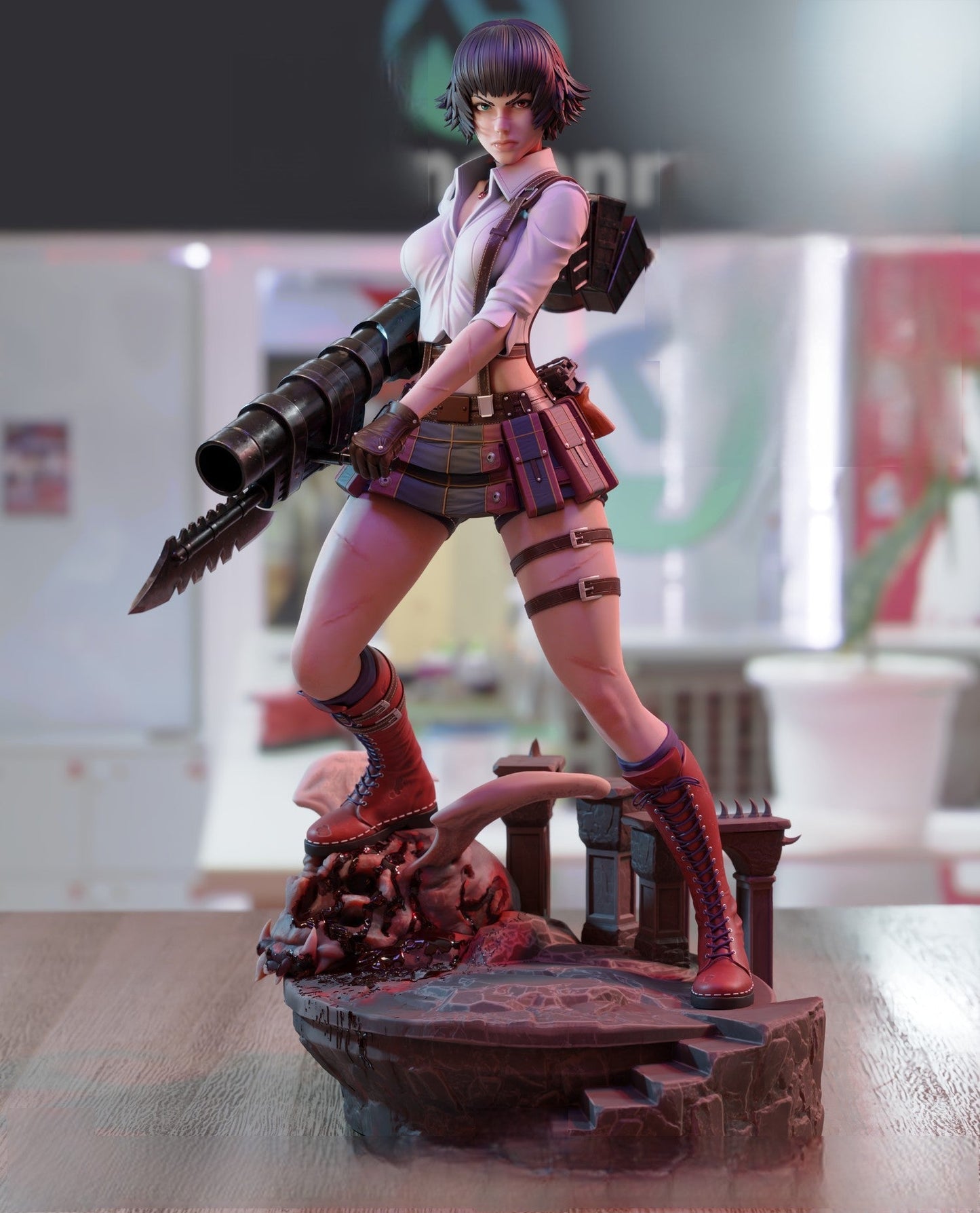 Lady Special Edition - Devil May Cry - STL 3D Print Files - 3D Printed Garage Kit ガレージキット Resin Model Scale Figure フィギュア