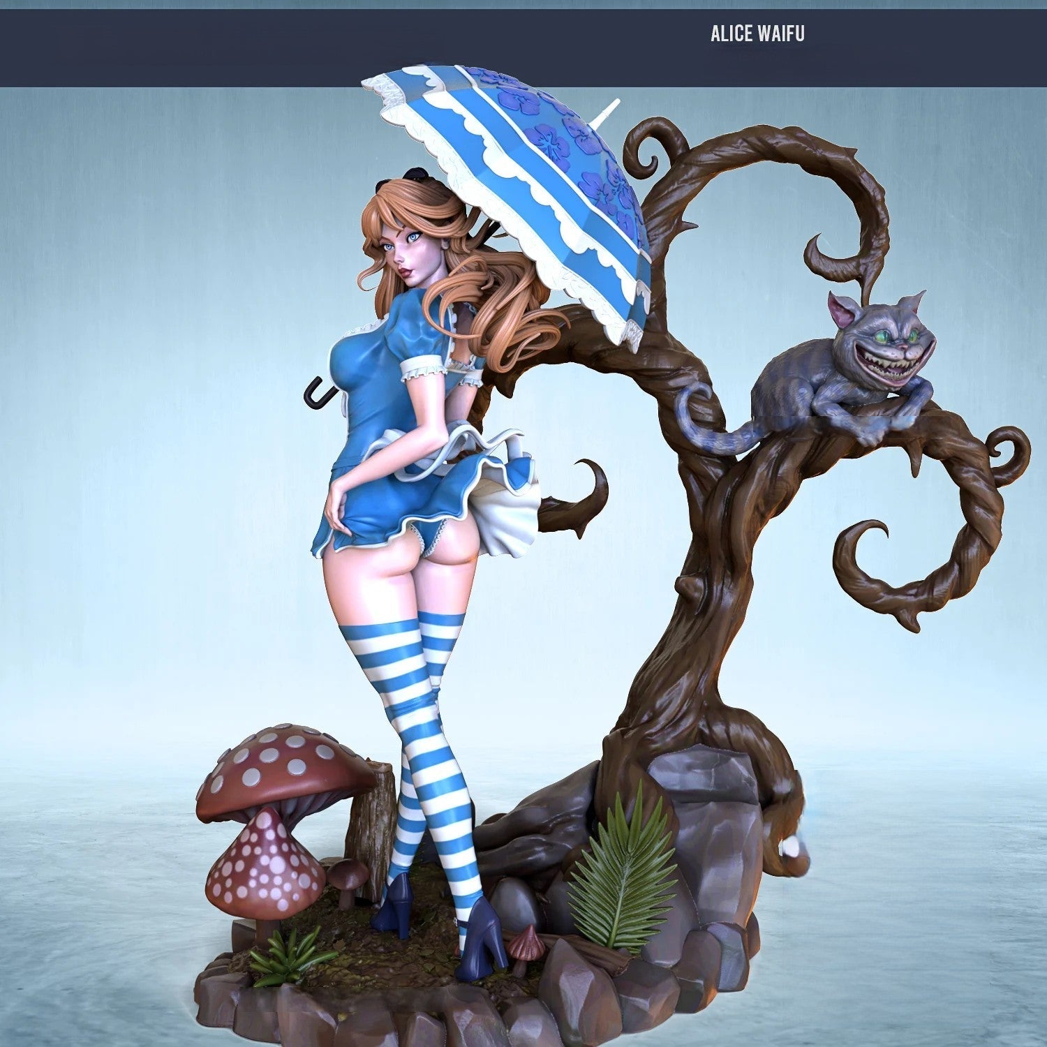 Alice Waifu Special Edition - STL 3D Print Files - 3D Printed Garage Kit ガレージキット Resin Model Scale Figure フィギュア
