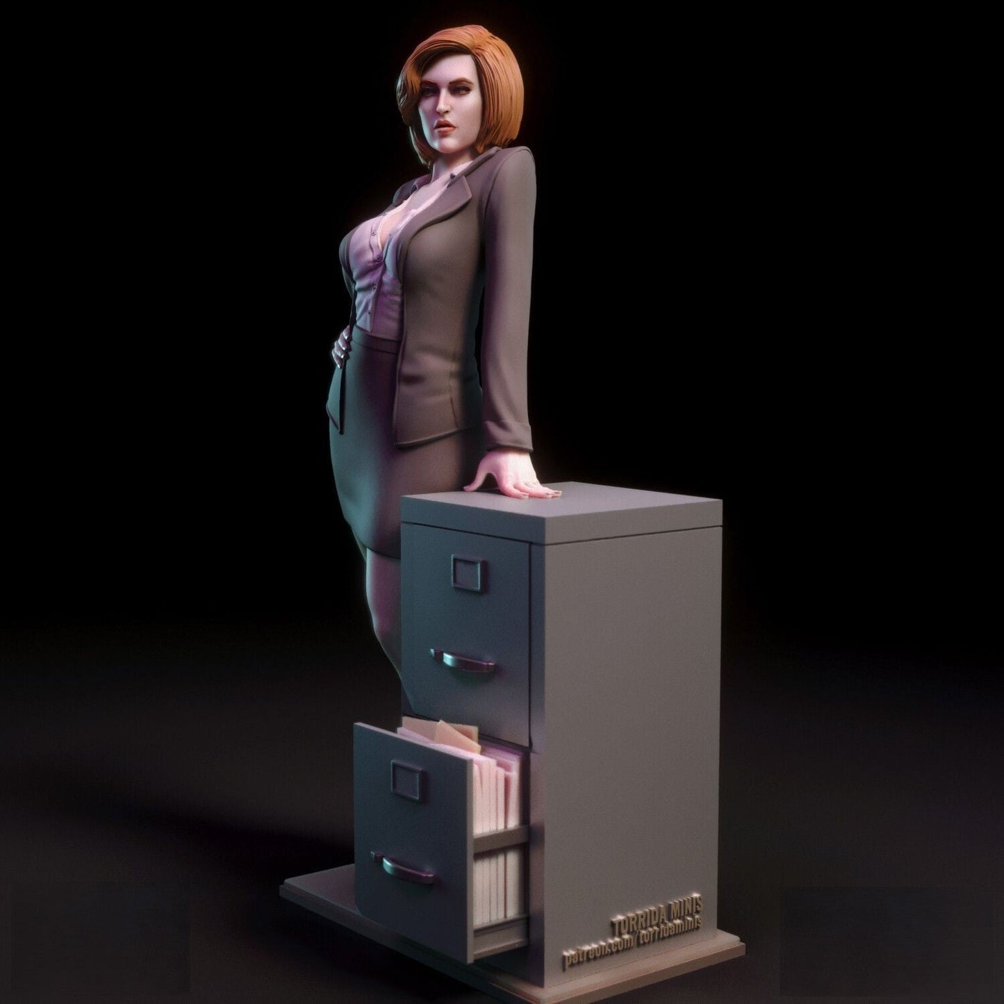Dana Scully Special Edition - The X-Files - STL 3D Print Files - 3D Printed Garage Kit ガレージキット Resin Model Scale Figure フィギュア