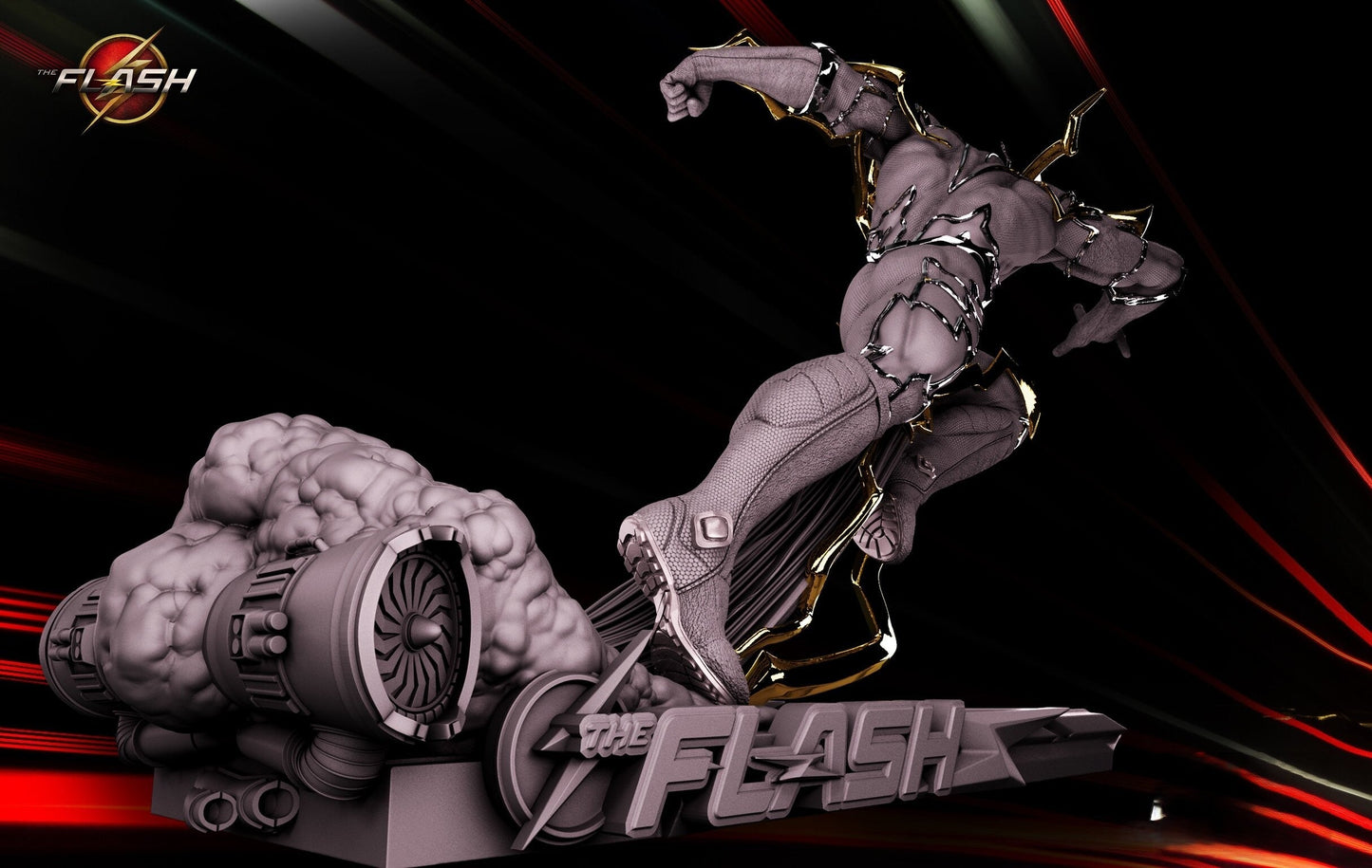 1352 The Flash - DC Comics - STL 3D Print Files - 3D Printed Garage Kit ガレージキット Resin Model Scale Figure フィギュア